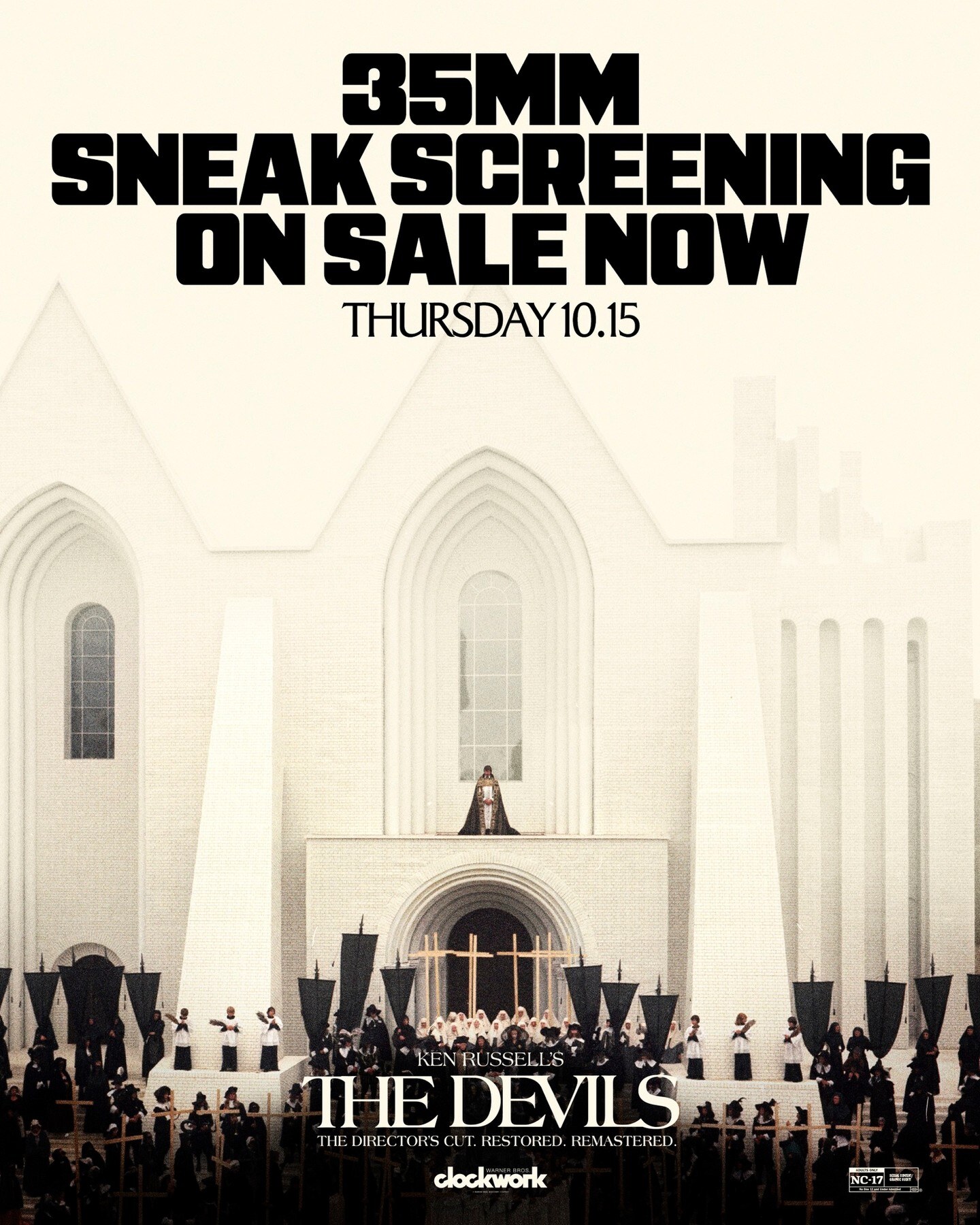 The Devils 35mm screening flyer at Vista Theater