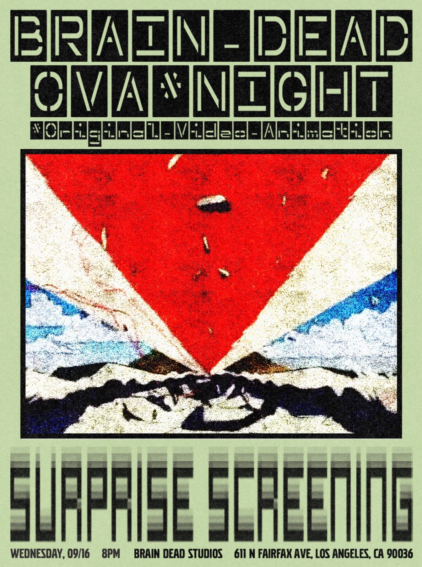 Brain Dead O.V.A. Night flyer for September 16 at 8 PM
