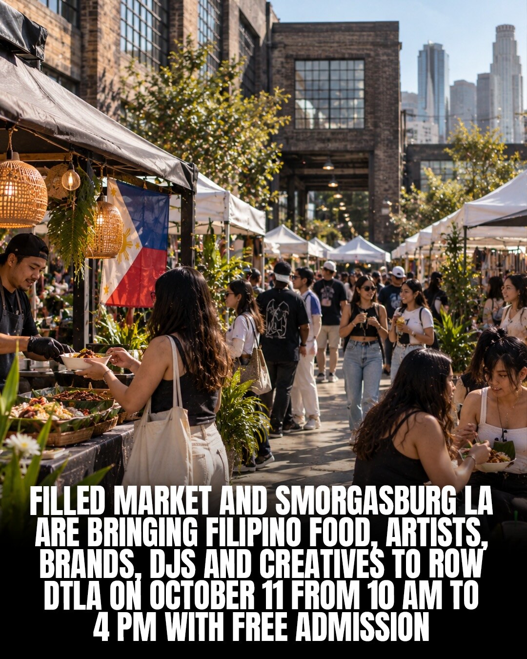 FILLED Market x Smorgasburg LA flyer for October 11 at ROW DTLA.