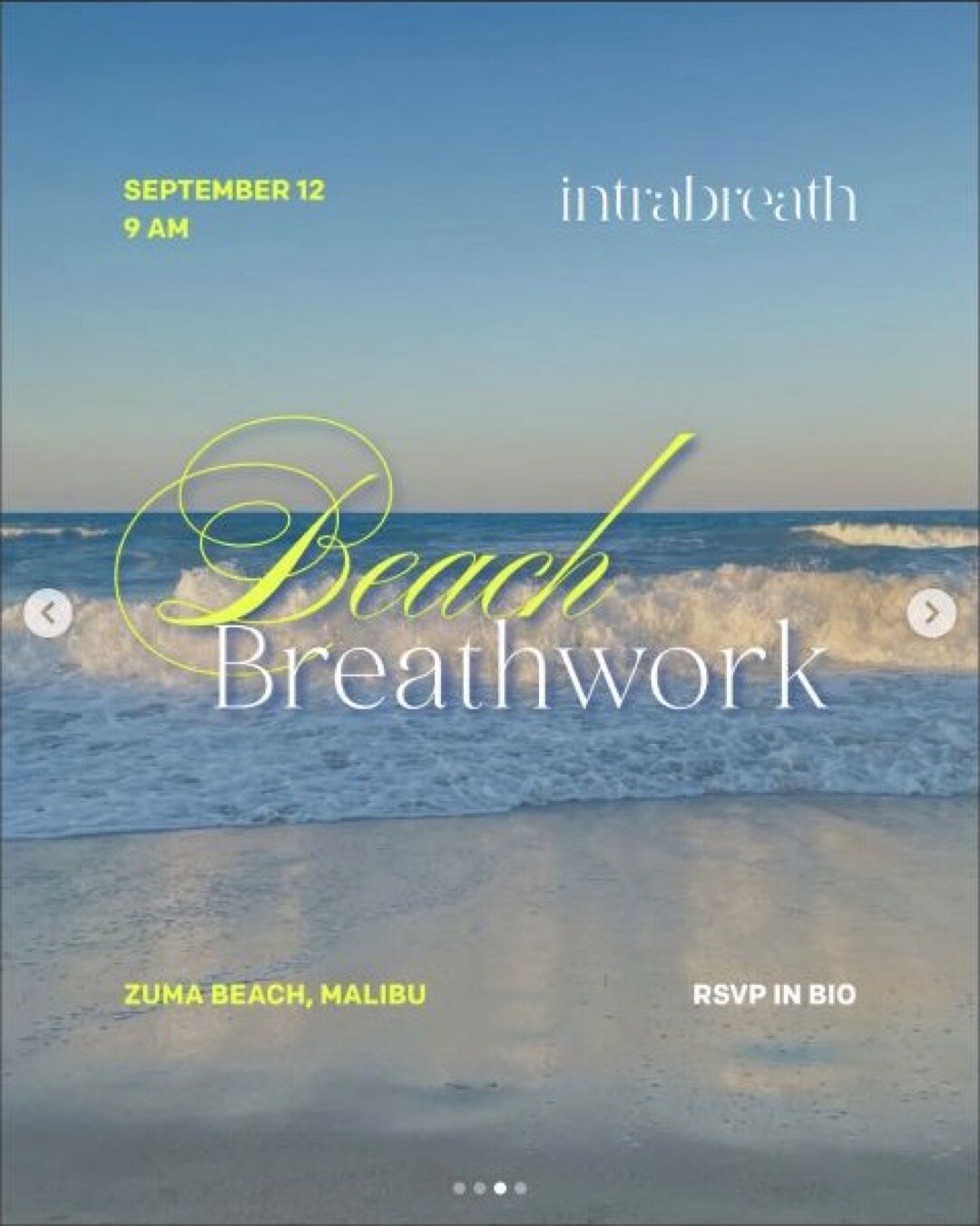 Beach Breathwork at Zuma Beach flyer