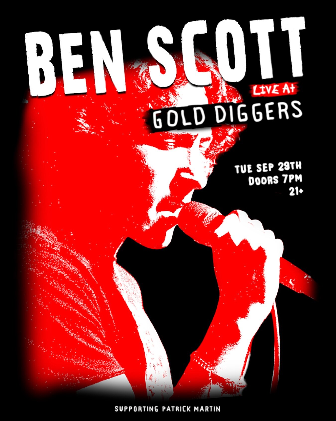 Patrick Martin Strawberry Sundae single release party flyer with Ben Scott
