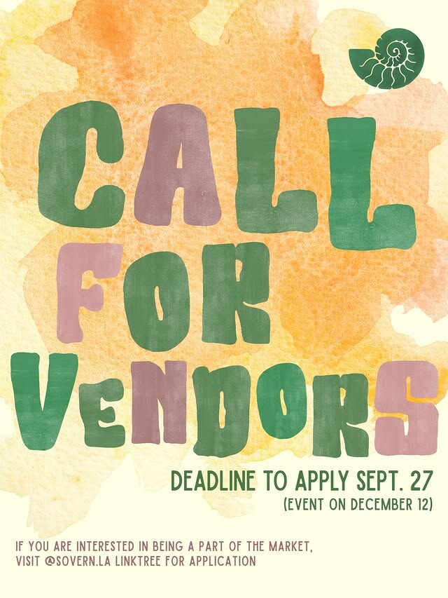 Sovern annual Holiday Market vendor-call flyer naming the December 12 event