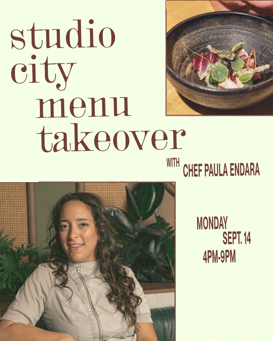 Highly Likely Studio City menu takeover with chef Paula Endara on September 14