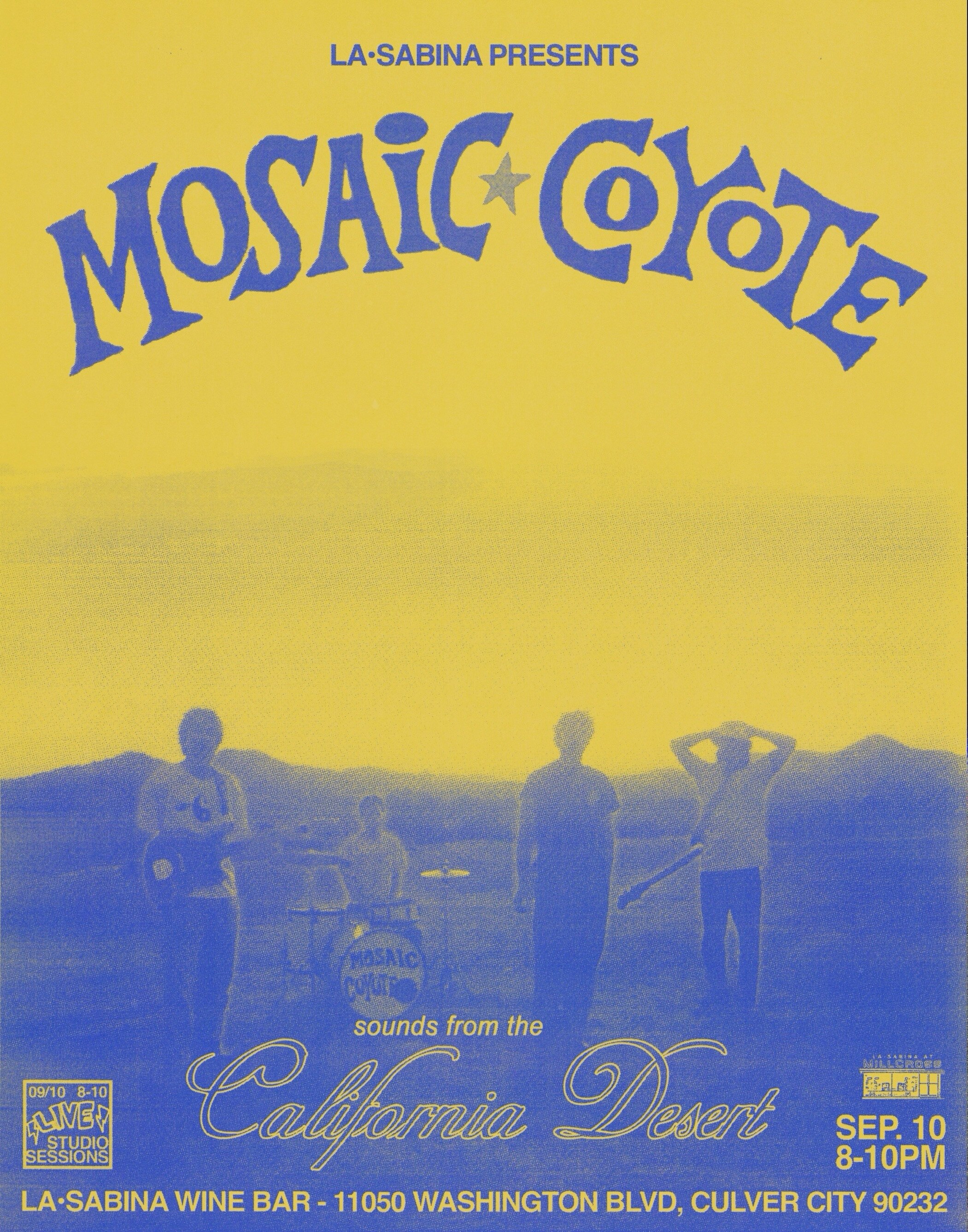 Mosaic Coyote live at La Sabina flyer