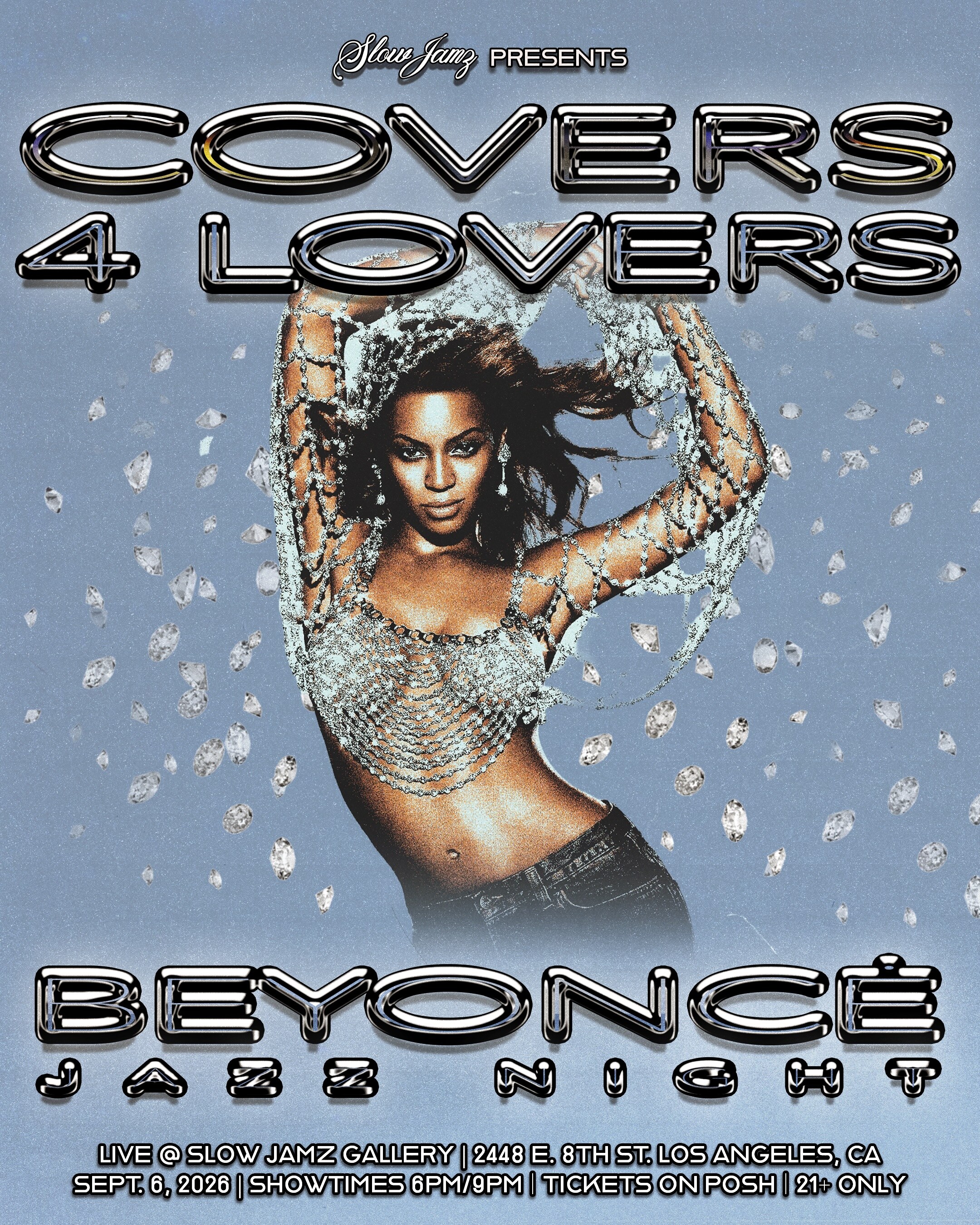 Covers For Lovers Beyonce Jazz Night flyer at Slow Jamz Gallery