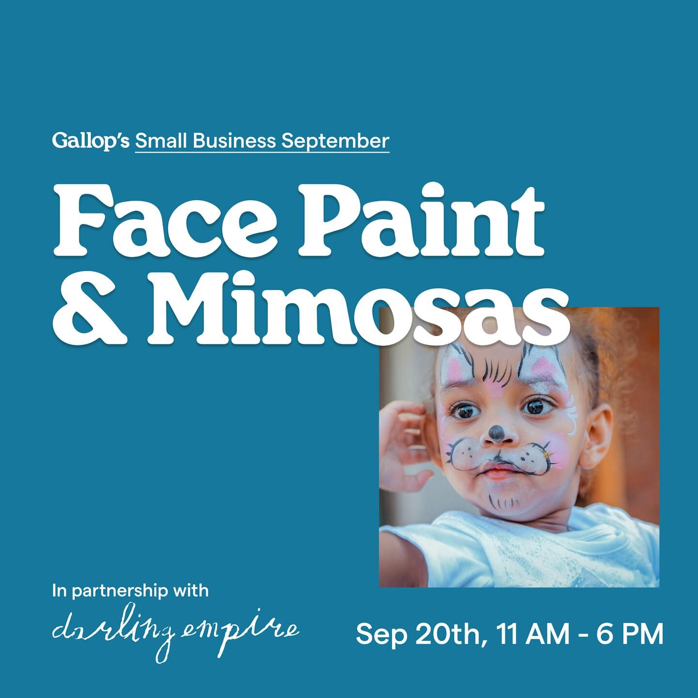 face paint + mimosas at darling empire event artwork