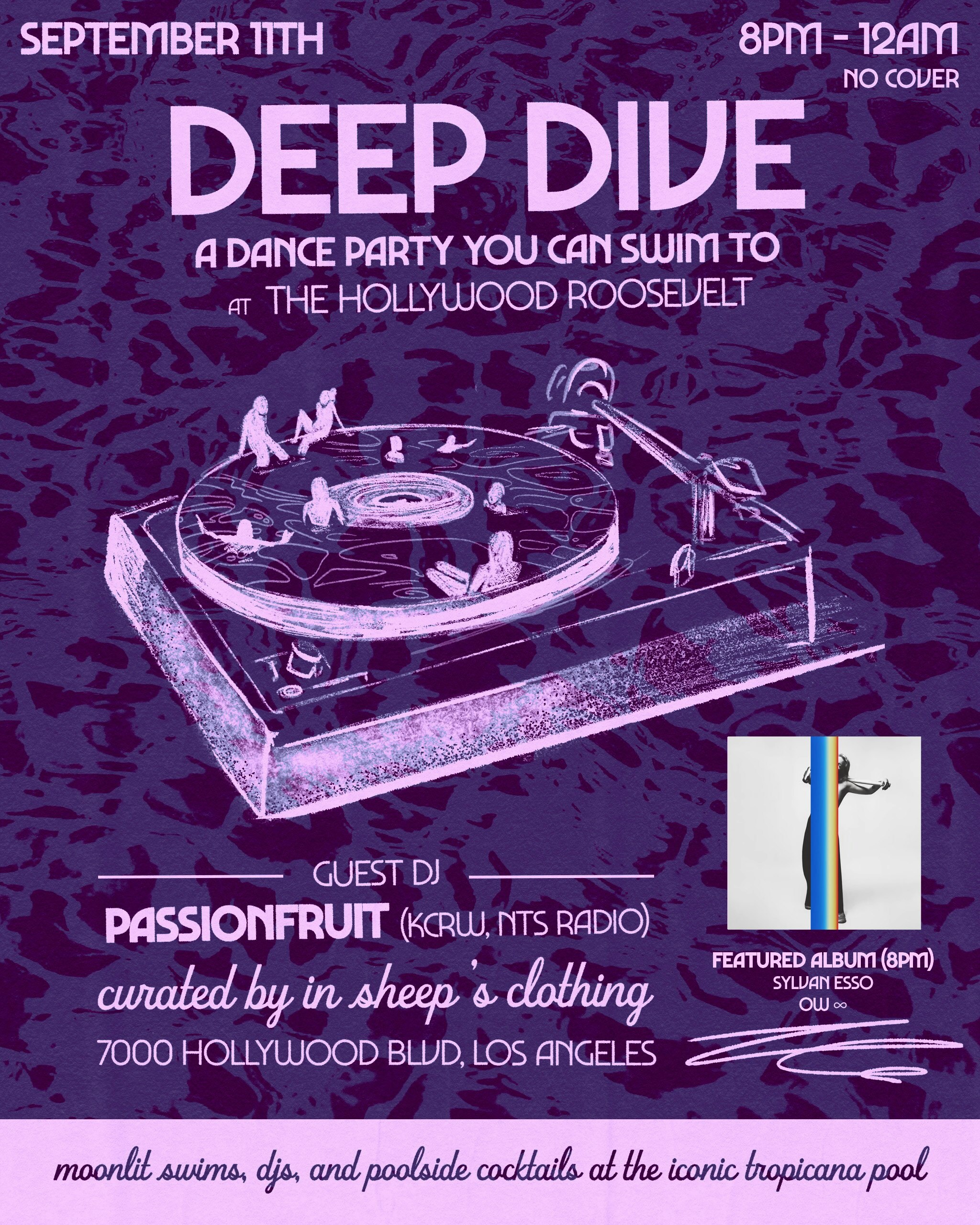 Deep Dive at the Hollywood Roosevelt Tropicana Pool flyer