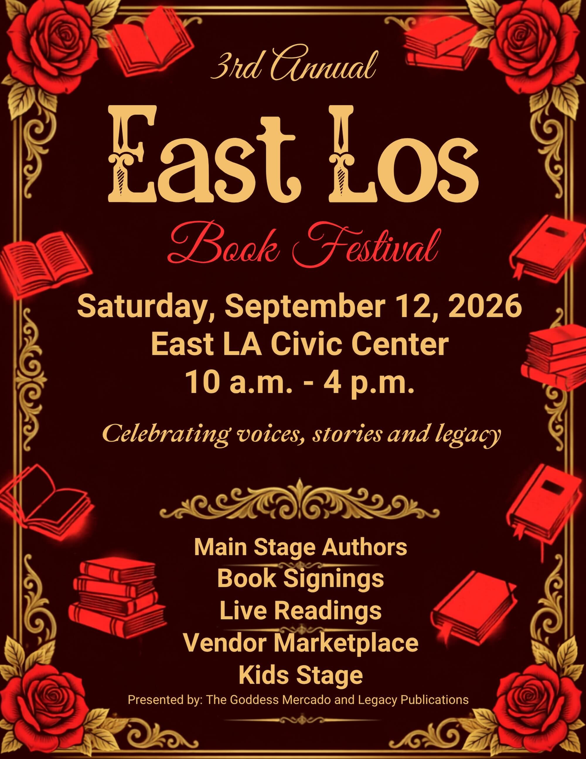 Third Annual East Los Book Festival flyer