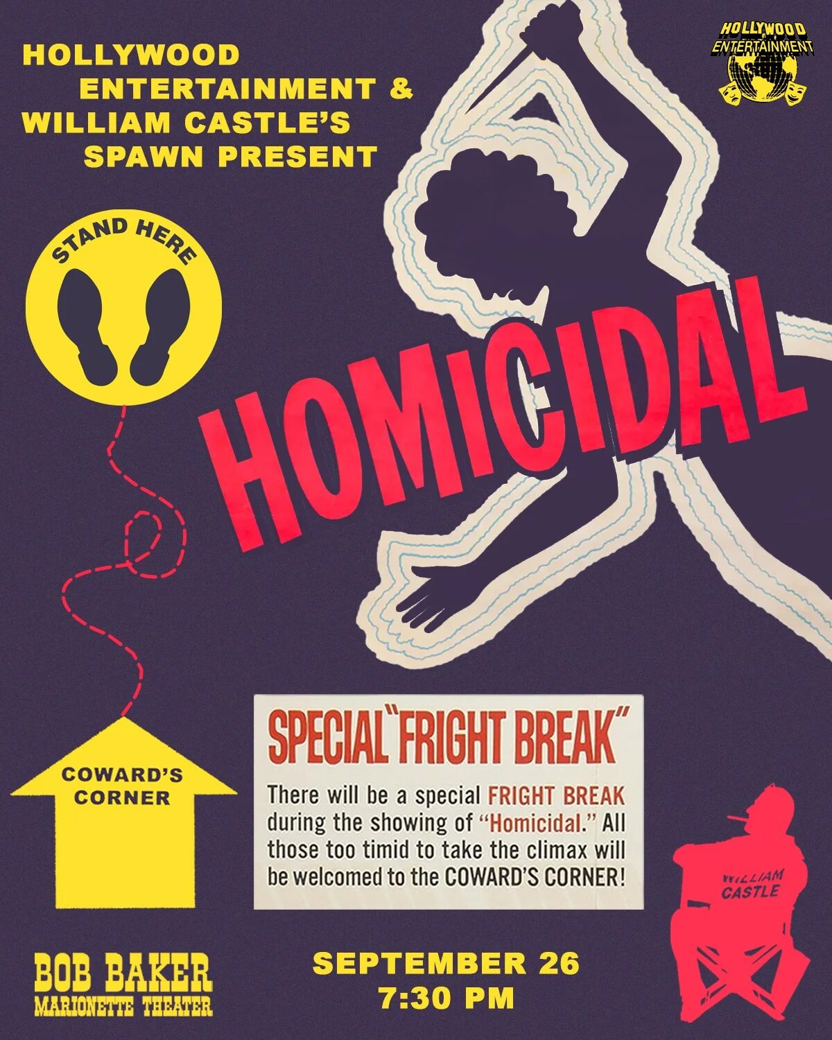 Homicidal puppet show flyer