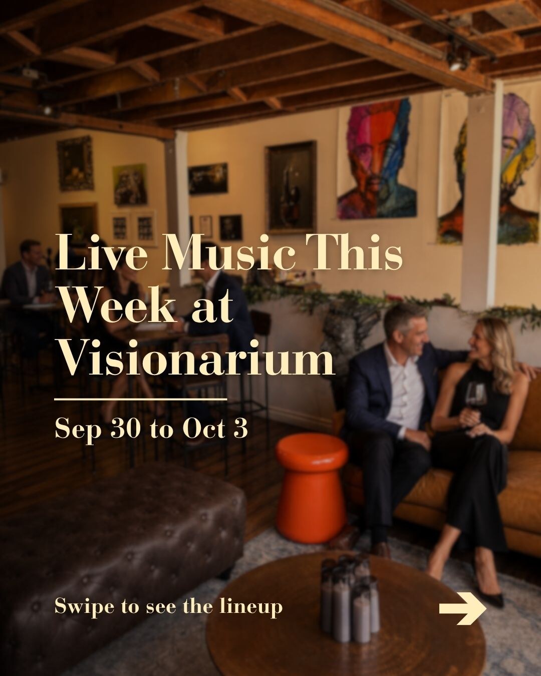 Visionarium live music weekly lineup flyer