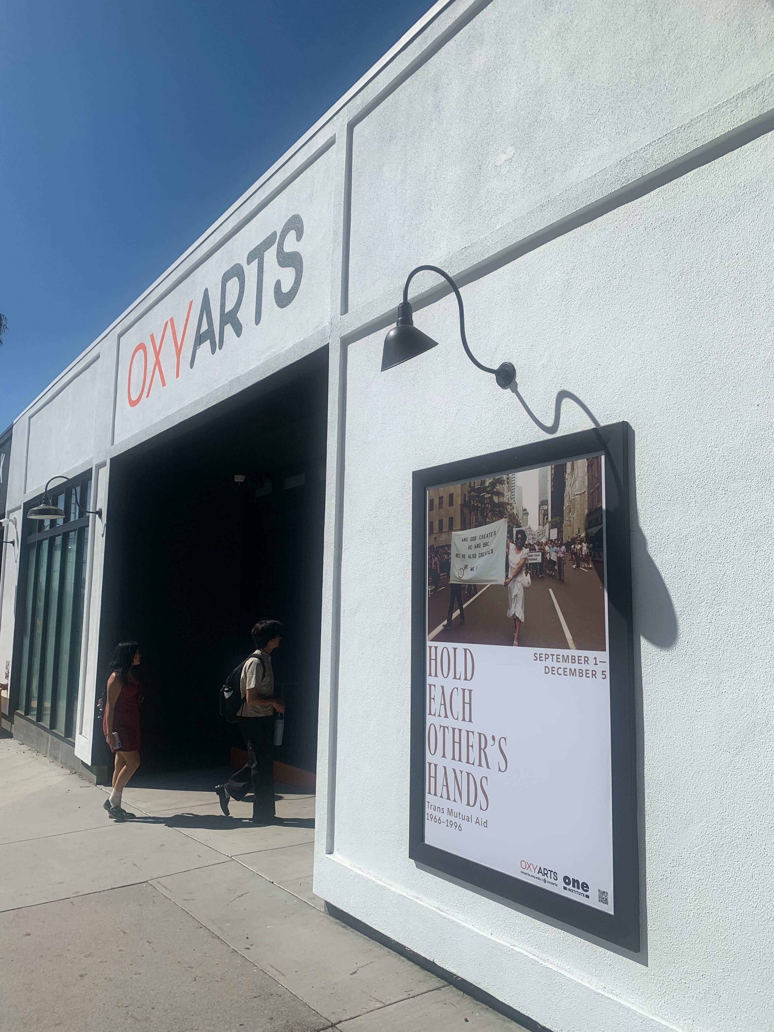 Exterior of OXY ARTS on York for the Hold Each Other's Hands opening reception