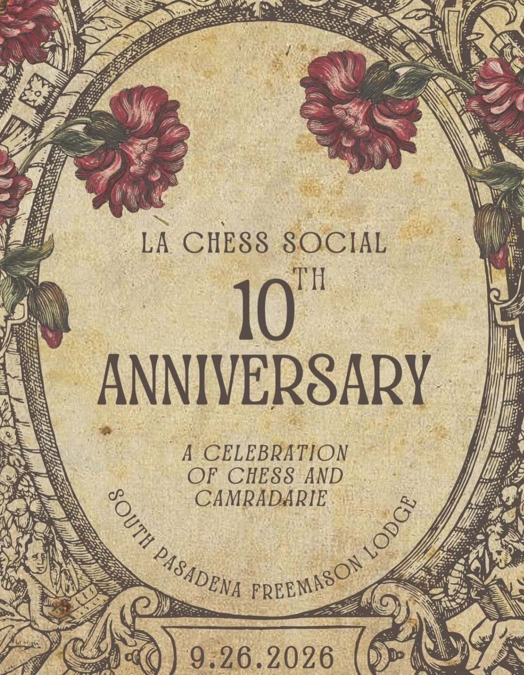 LA Chess Social 10th Anniversary event flyer