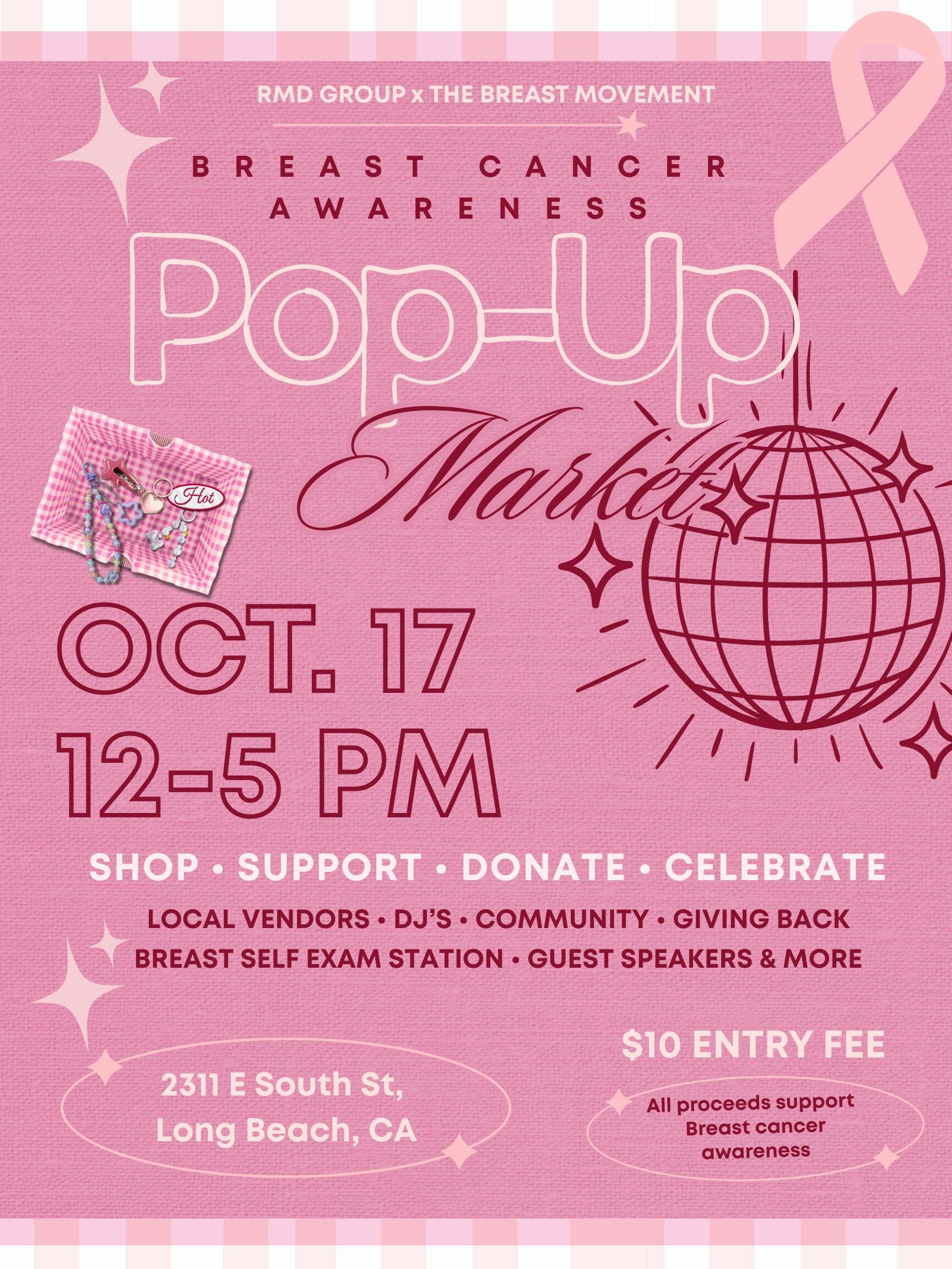 The Breast Movement Pop Up Market official event flyer