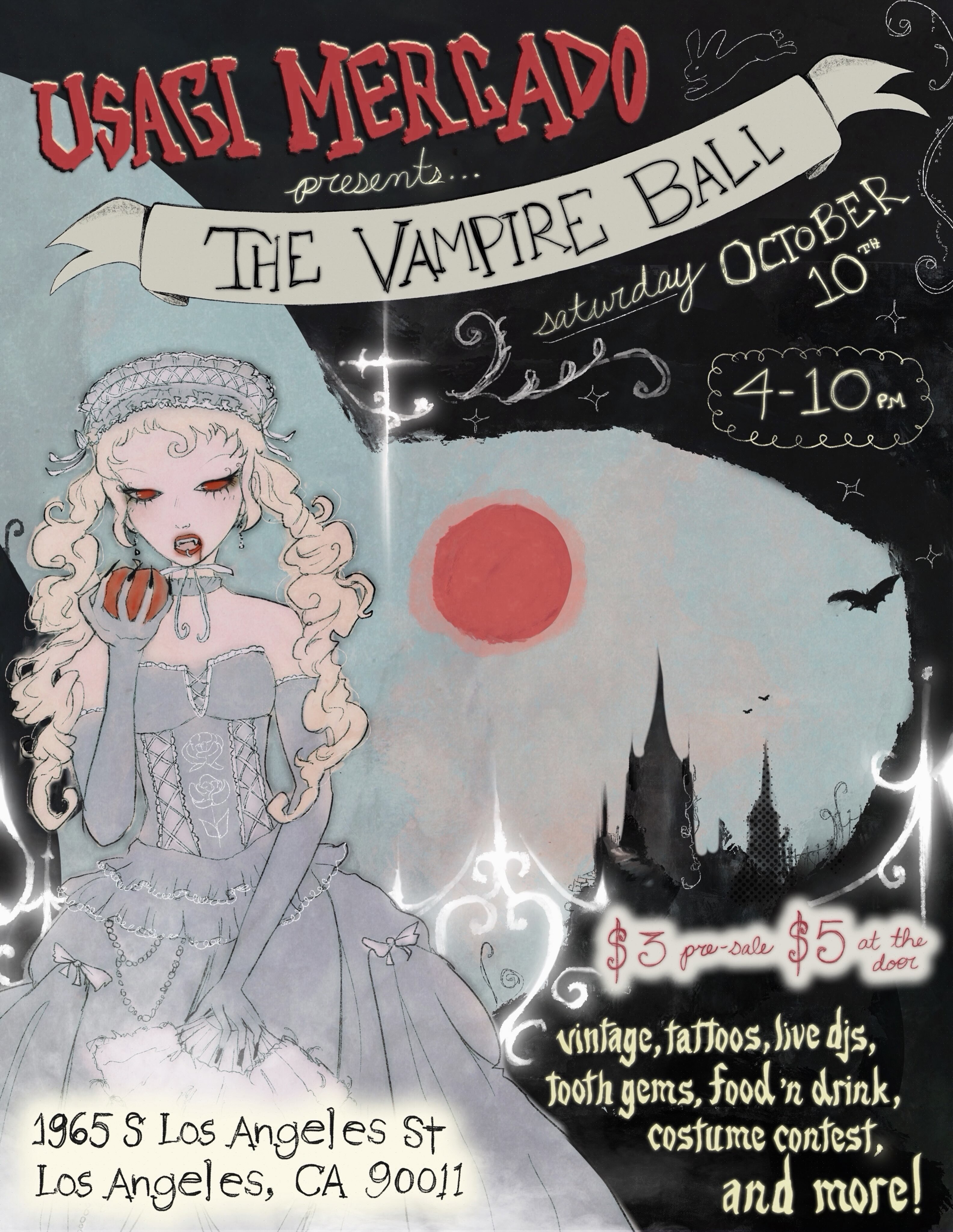 Usagi Mercado Vampire Ball flyer for October 10