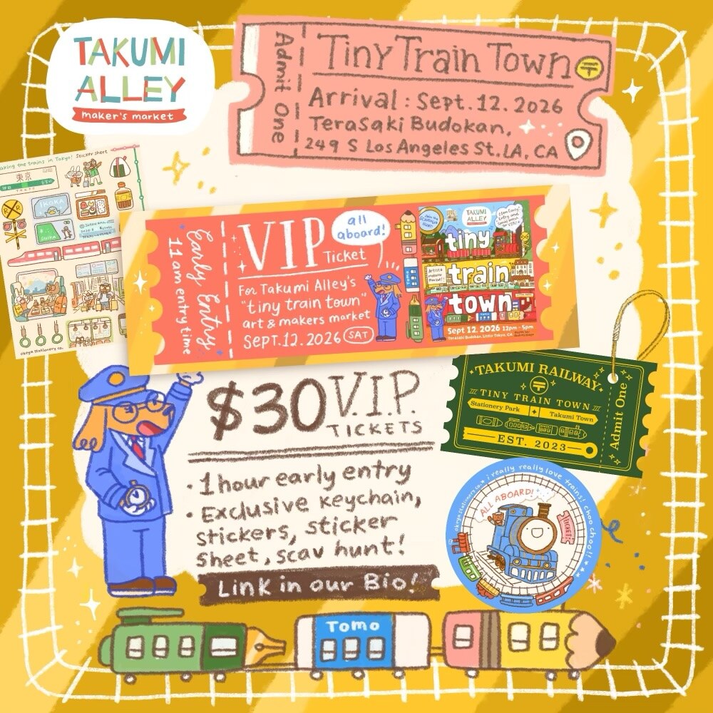 Takumi Alley Tiny Train Town art and makers market flyer