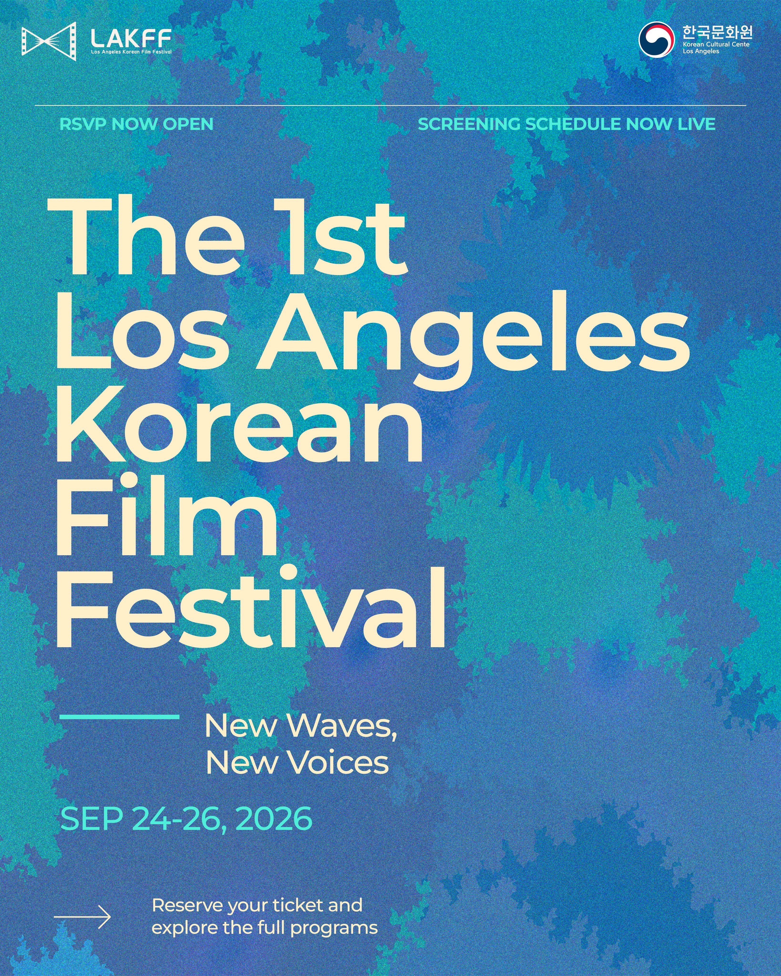 First Los Angeles Korean Film Festival poster for September 24 through 26