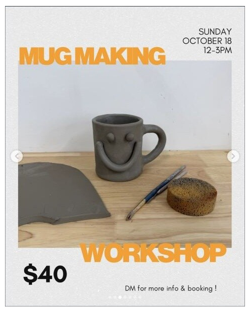 Mug Making Workshop flyer