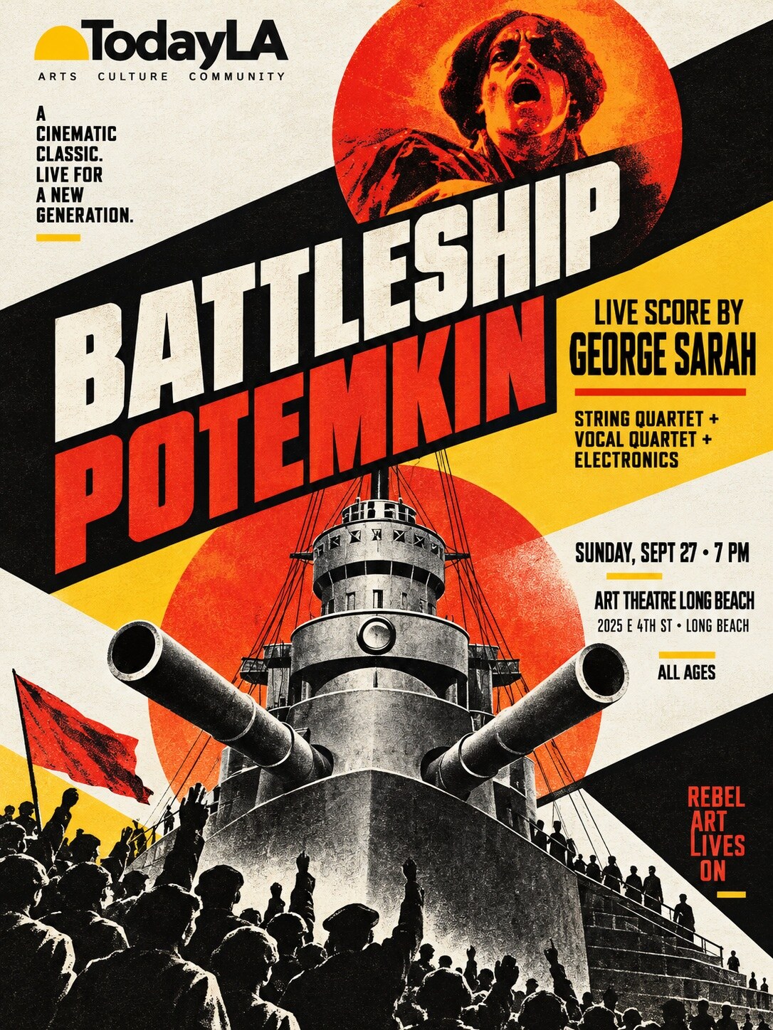 Battleship Potemkin live score by George Sarah flyer