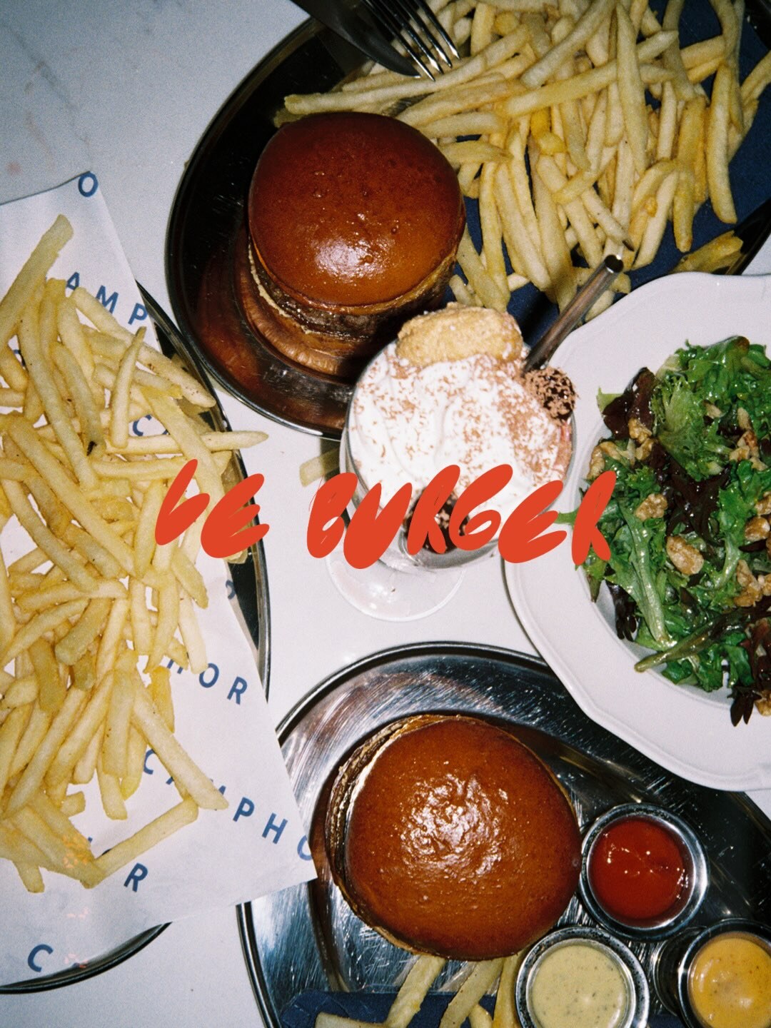 Le Burger photo from Camphor announcing one more September 17 Burger and Burgundy dinner.