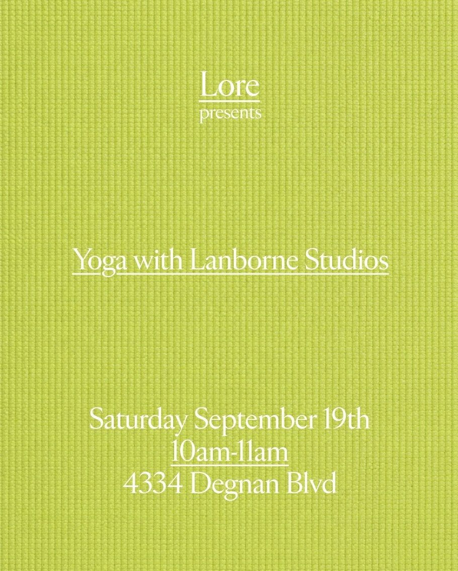 Yoga for the People with Landborne Studios flyer for September 19 at LORE Leimert Park