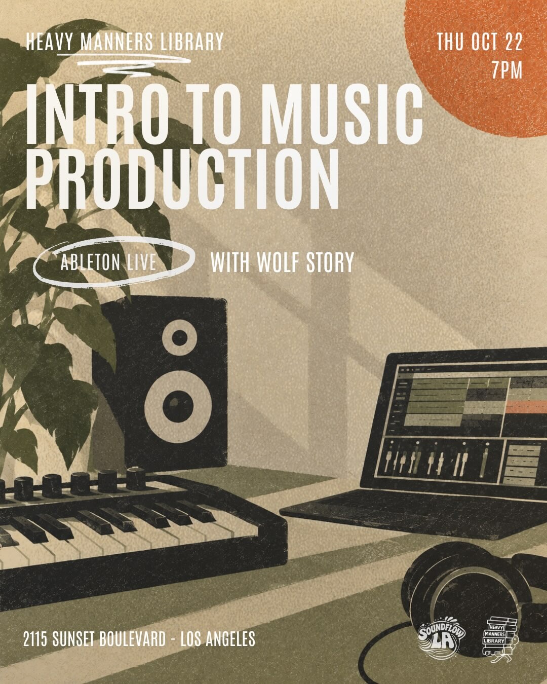 Heavy Manners Intro to Music Production with Ableton Live workshop flyer