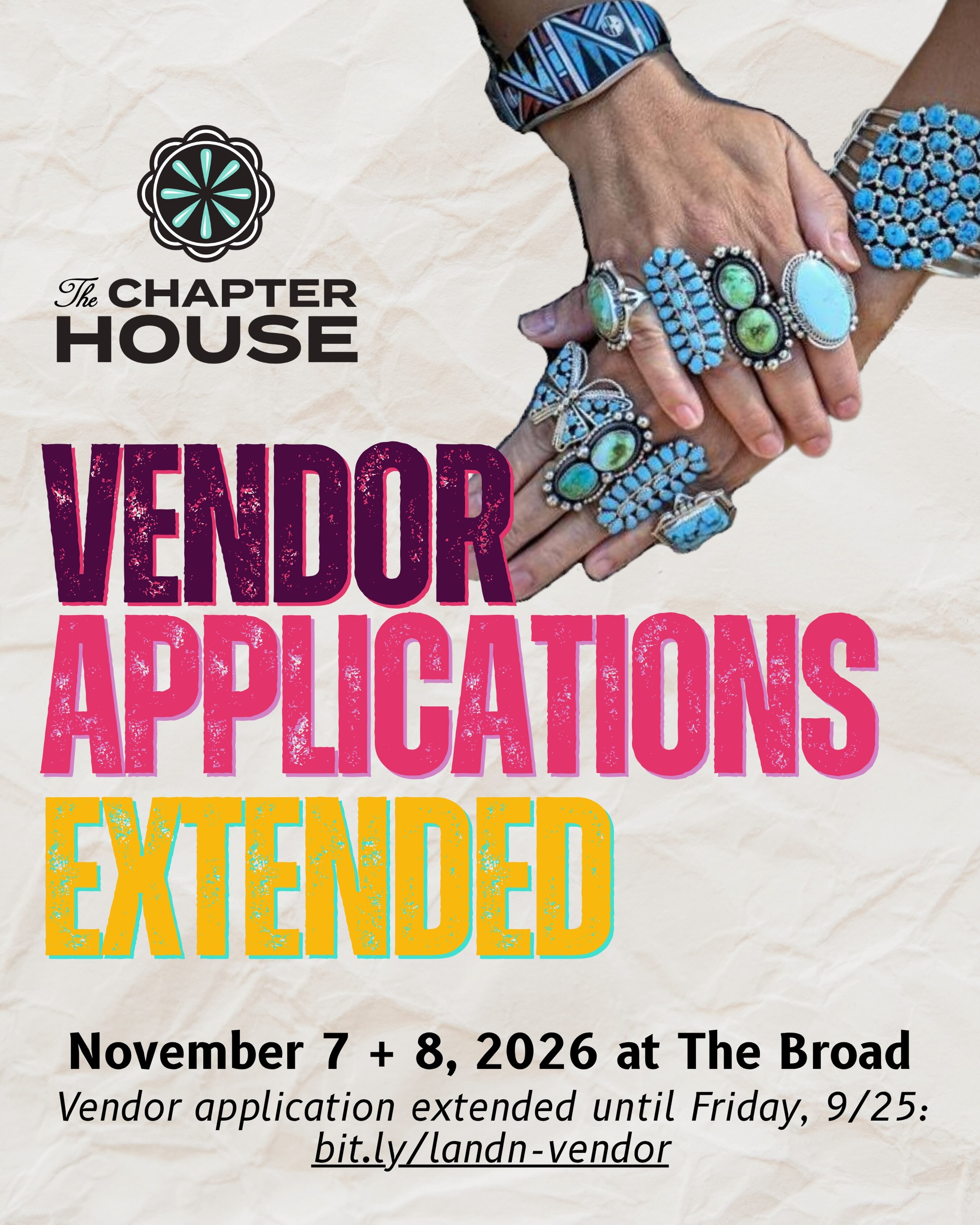 LA NDN Flea Market graphic announcing the November 7 and 8 gathering at The Broad.