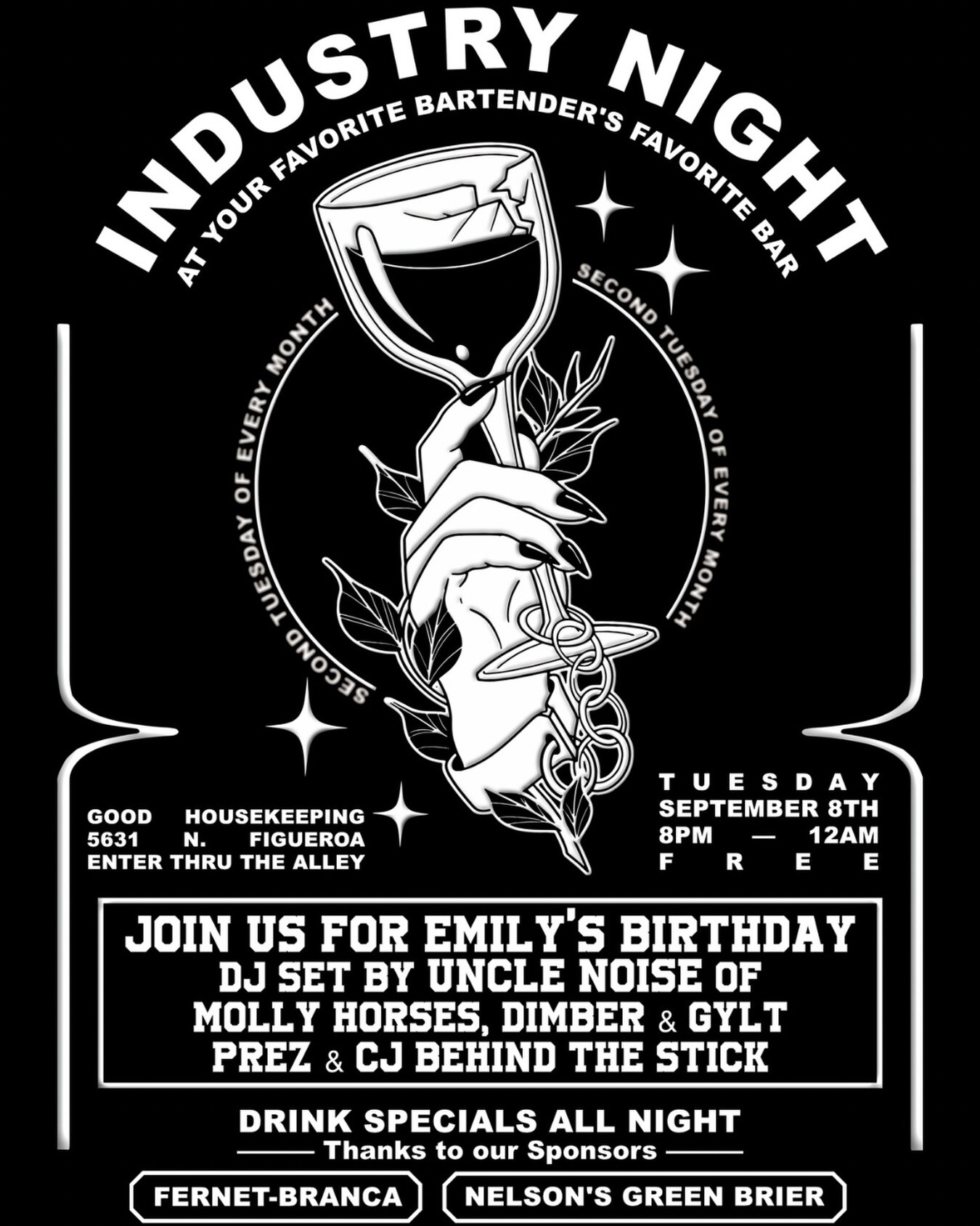 Presley Records Industry Night flyer for Good Housekeeping on September 8.