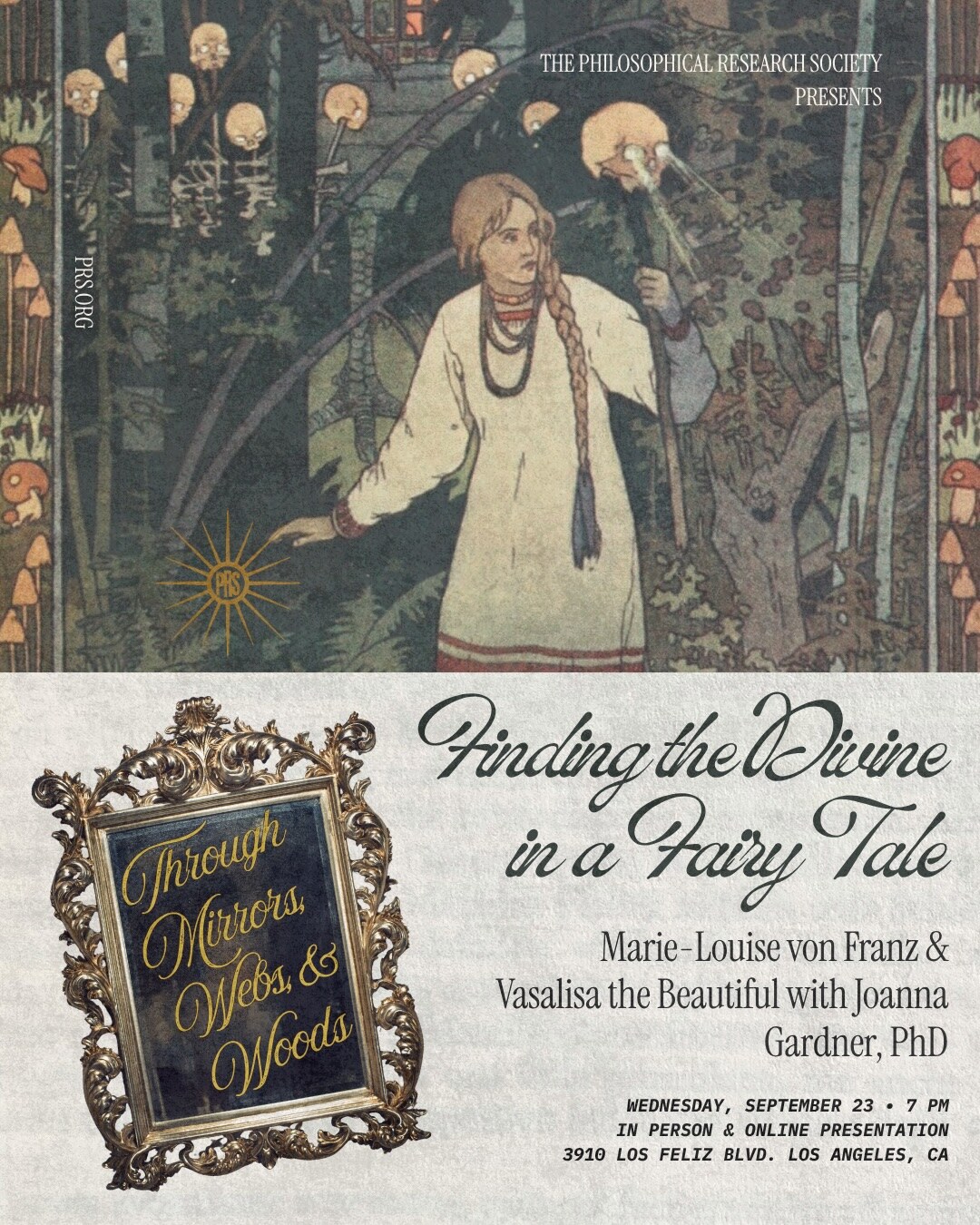Finding the Divine in a Fairy Tale lecture flyer