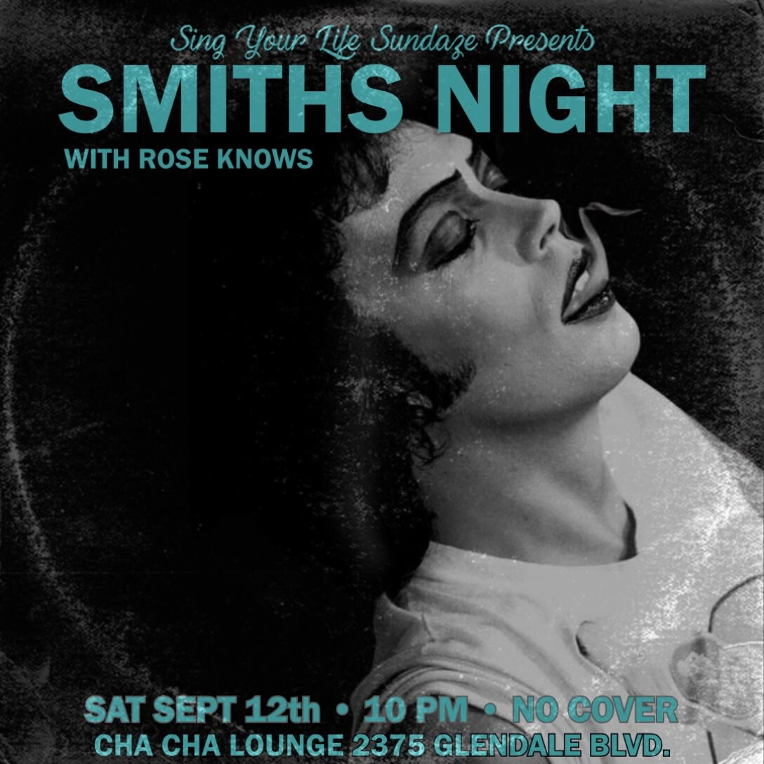 Smiths Night at Cha Cha Lounge flyer