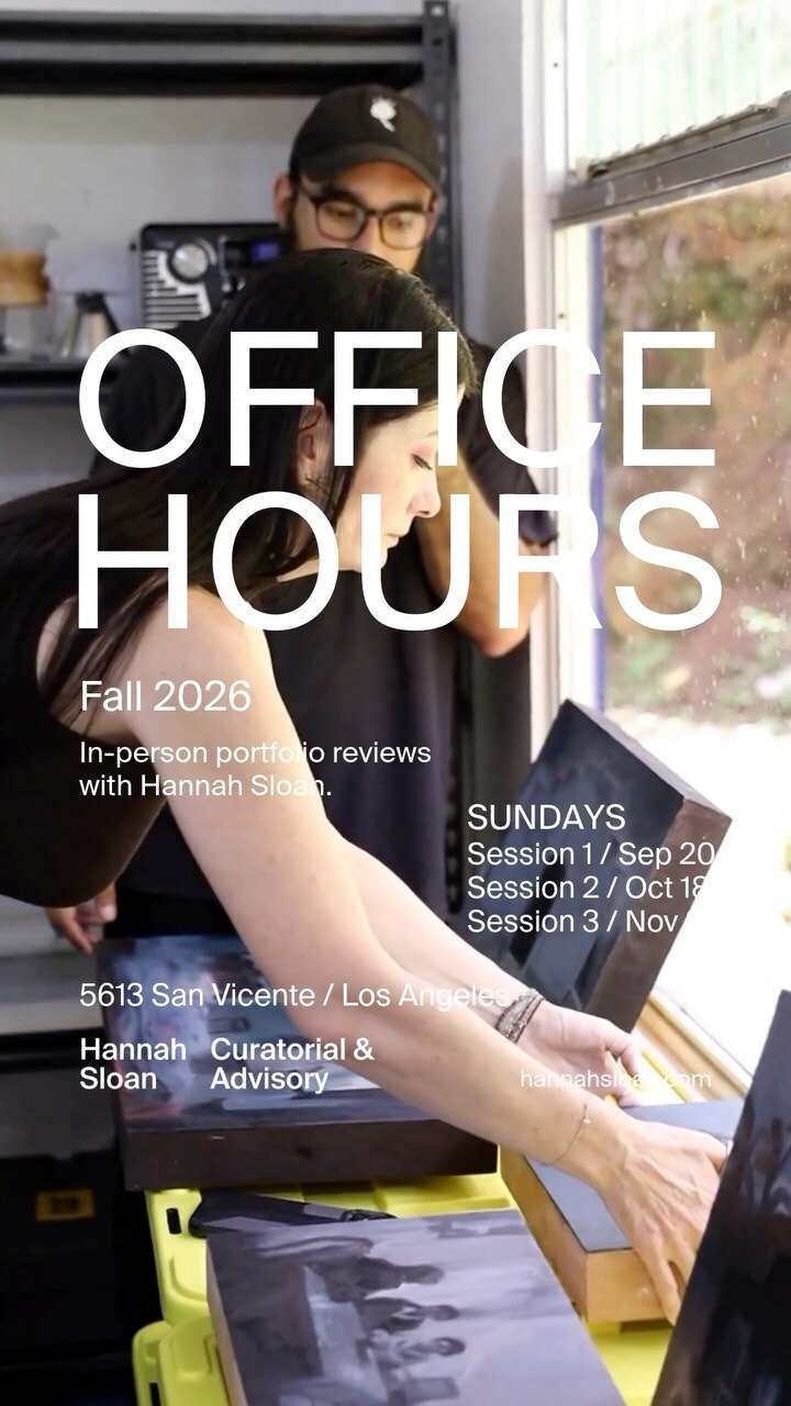 Hannah Sloan Curatorial and Advisory Office Hours announcement