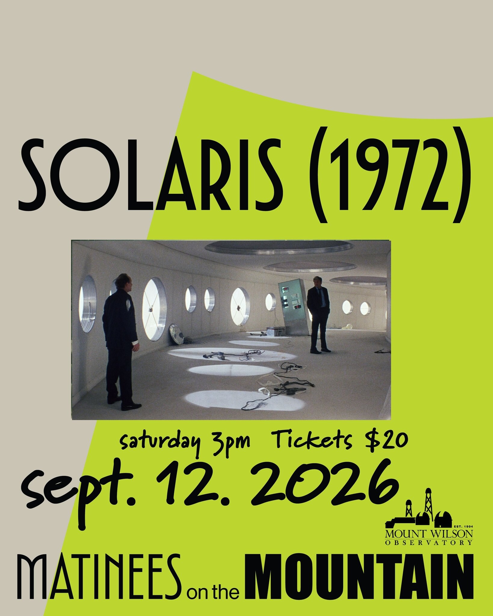 Solaris 1972 Matinees on the Mountain flyer for September 12