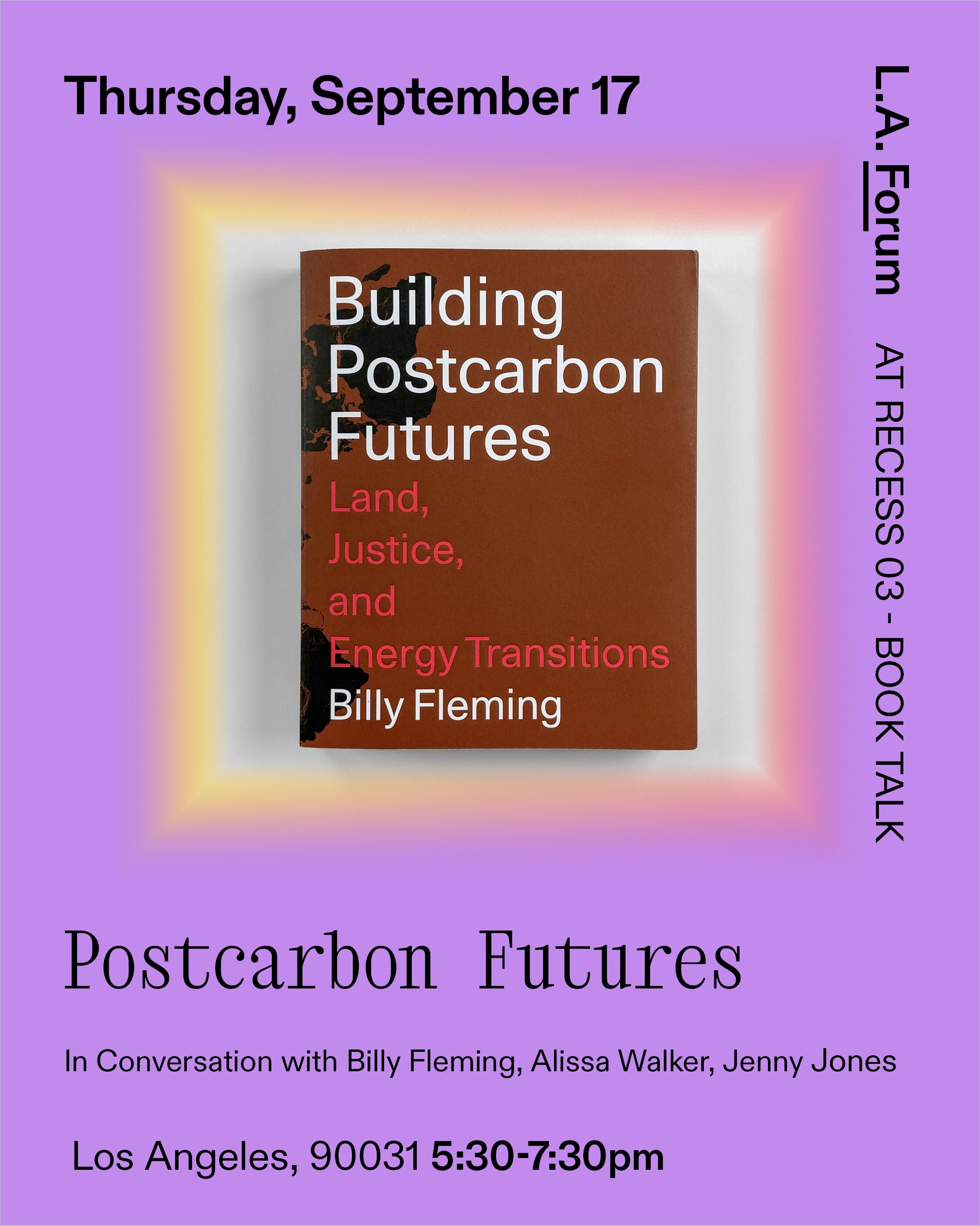 At Recess 03 Postcarbon Futures conversation flyer