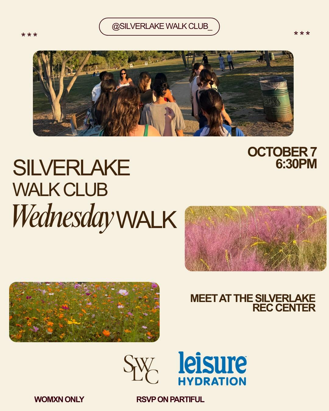10.7 SLWC Wednesday Walk official event flyer