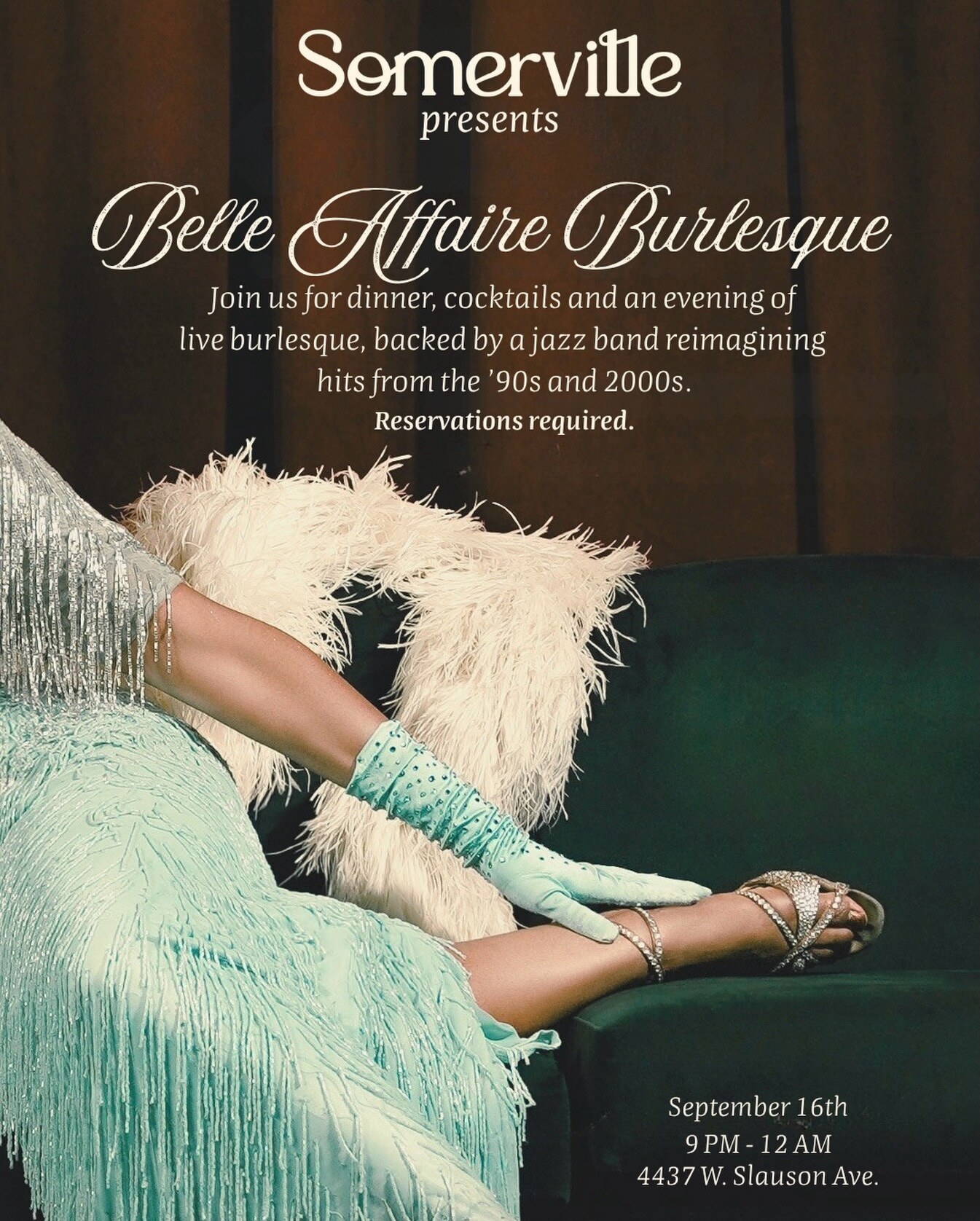 Belle Affaire Burlesque at Somerville flyer