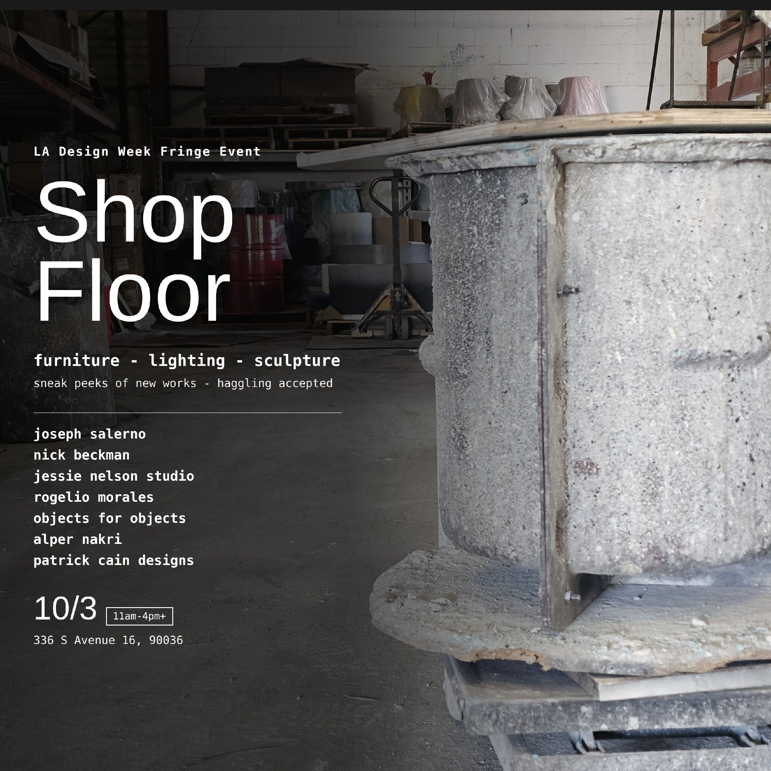 SHOP FLOOR event flyer