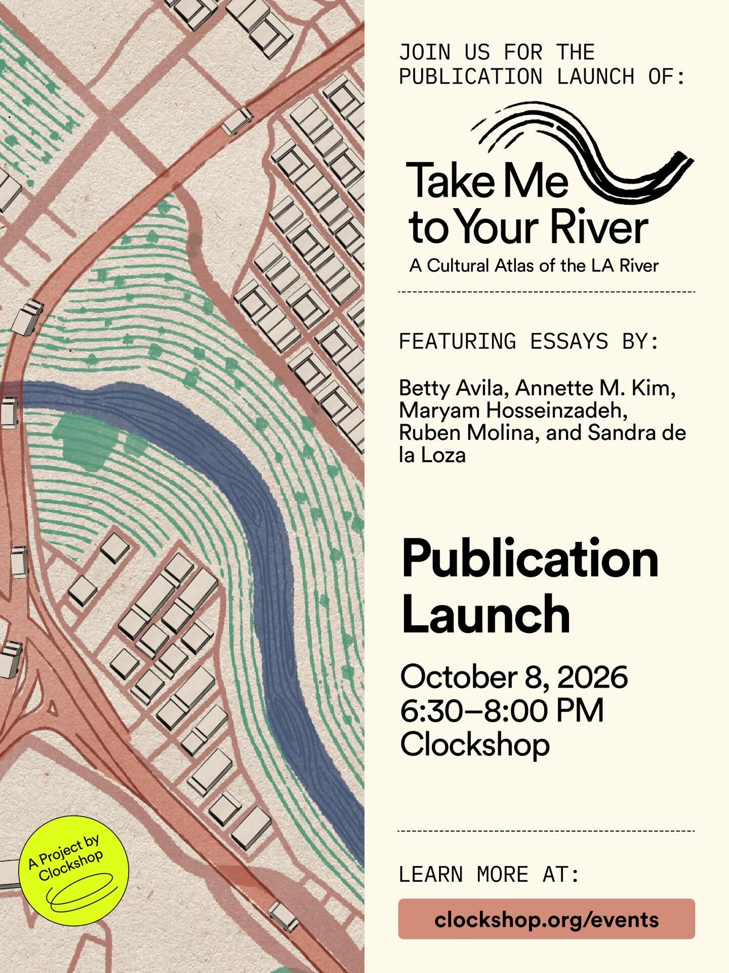 Take Me to Your River bilingual publication launch flyer