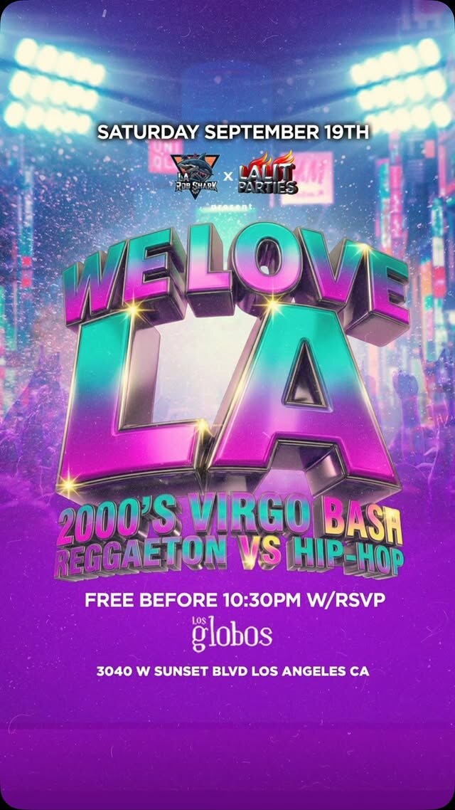 We Love LA 2000s Virgo Bash flyer for September 19 at Los Globos