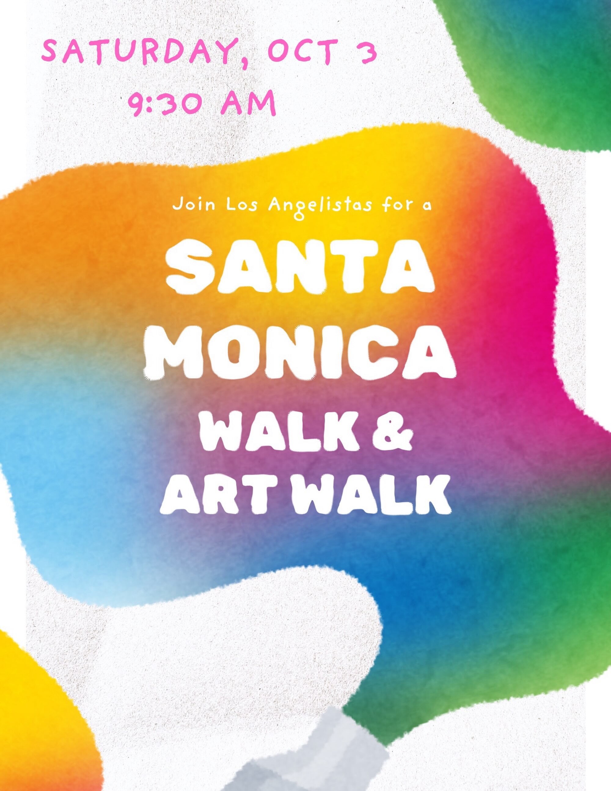 Los Angelistas community walk flyer for Montana Avenue in Santa Monica on October 3.