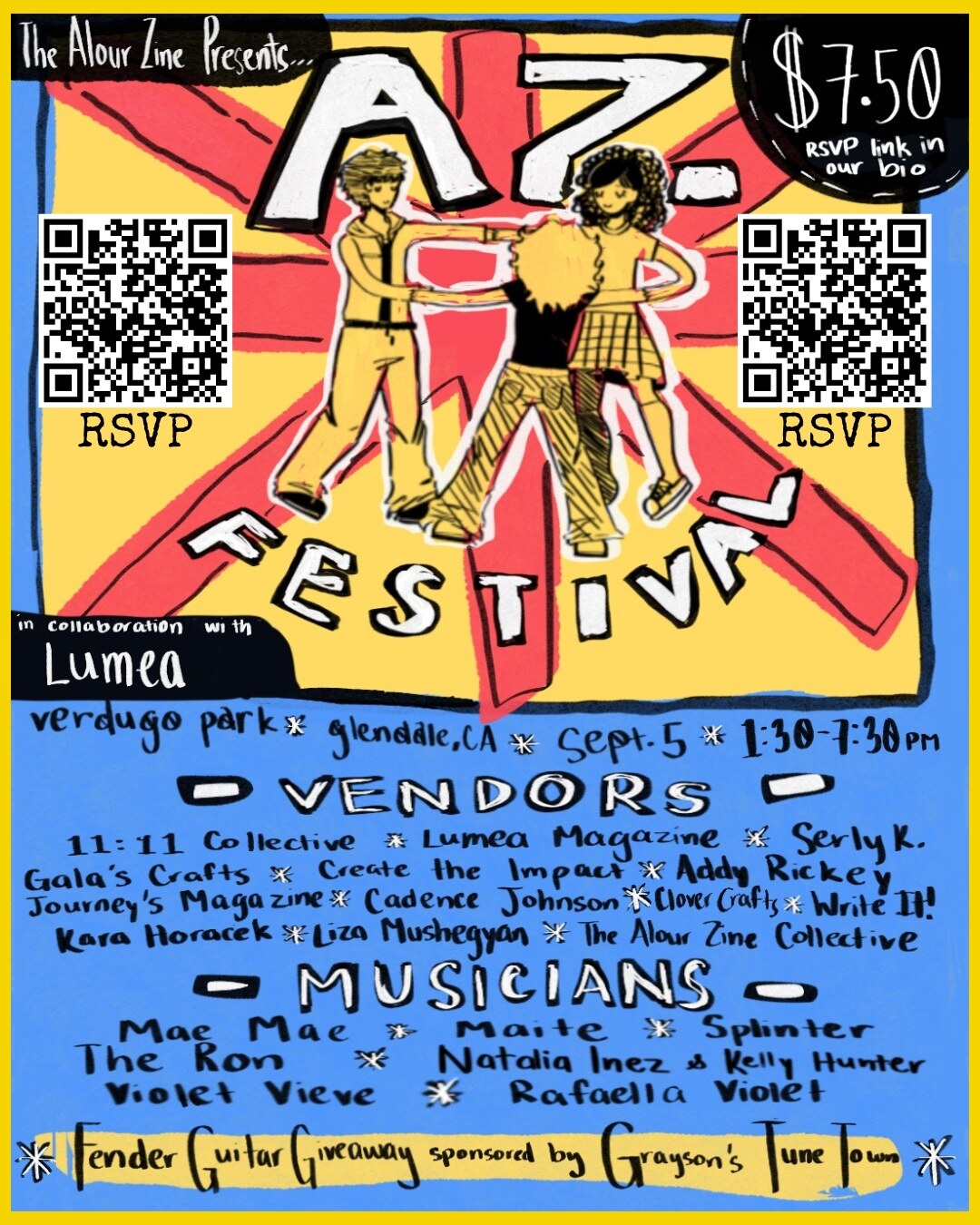 AZ Festival vendors and musicians flyer