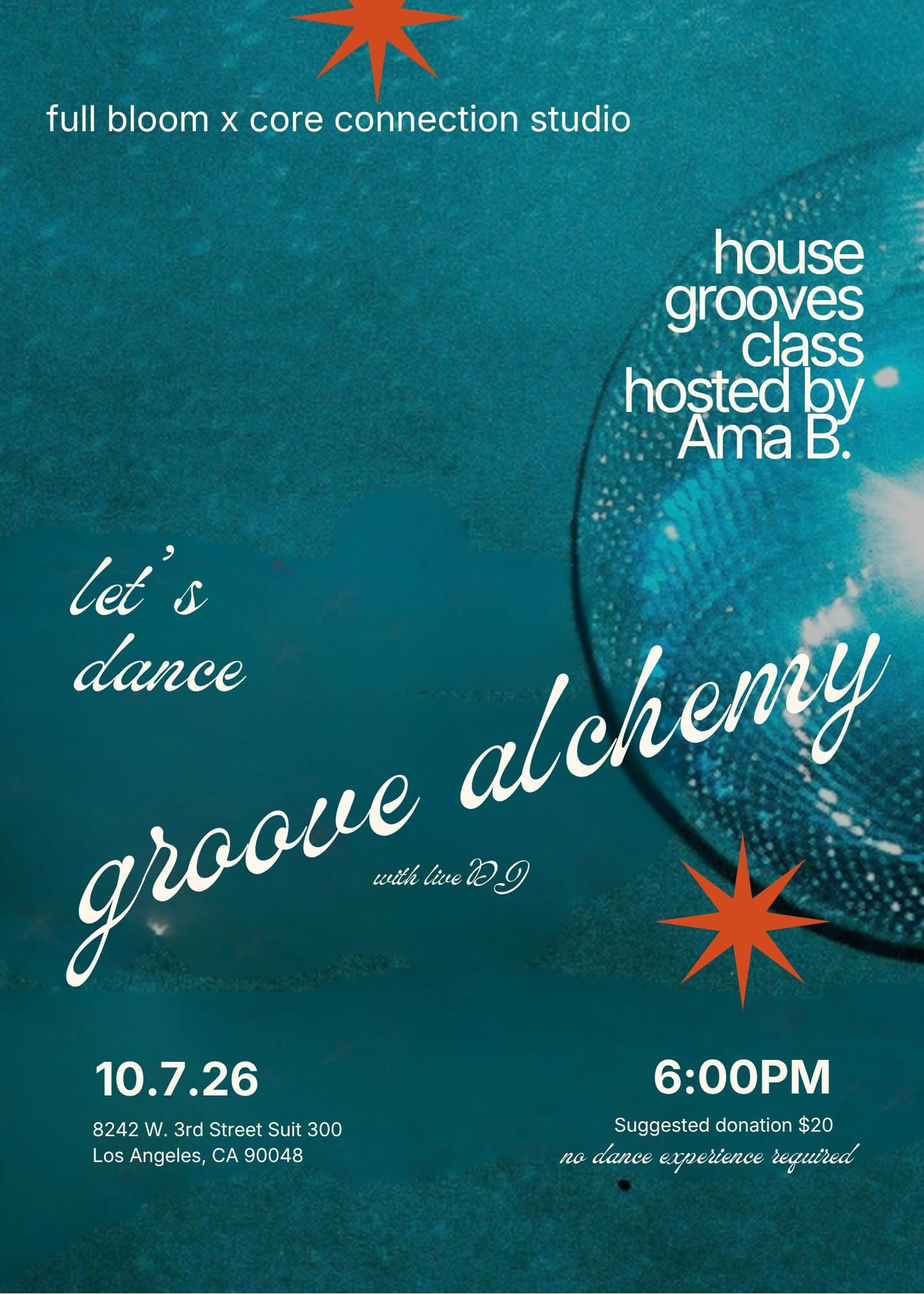 FULL BLOOM: GROOVE NIGHT
An evening of movement, music & connection official event flyer