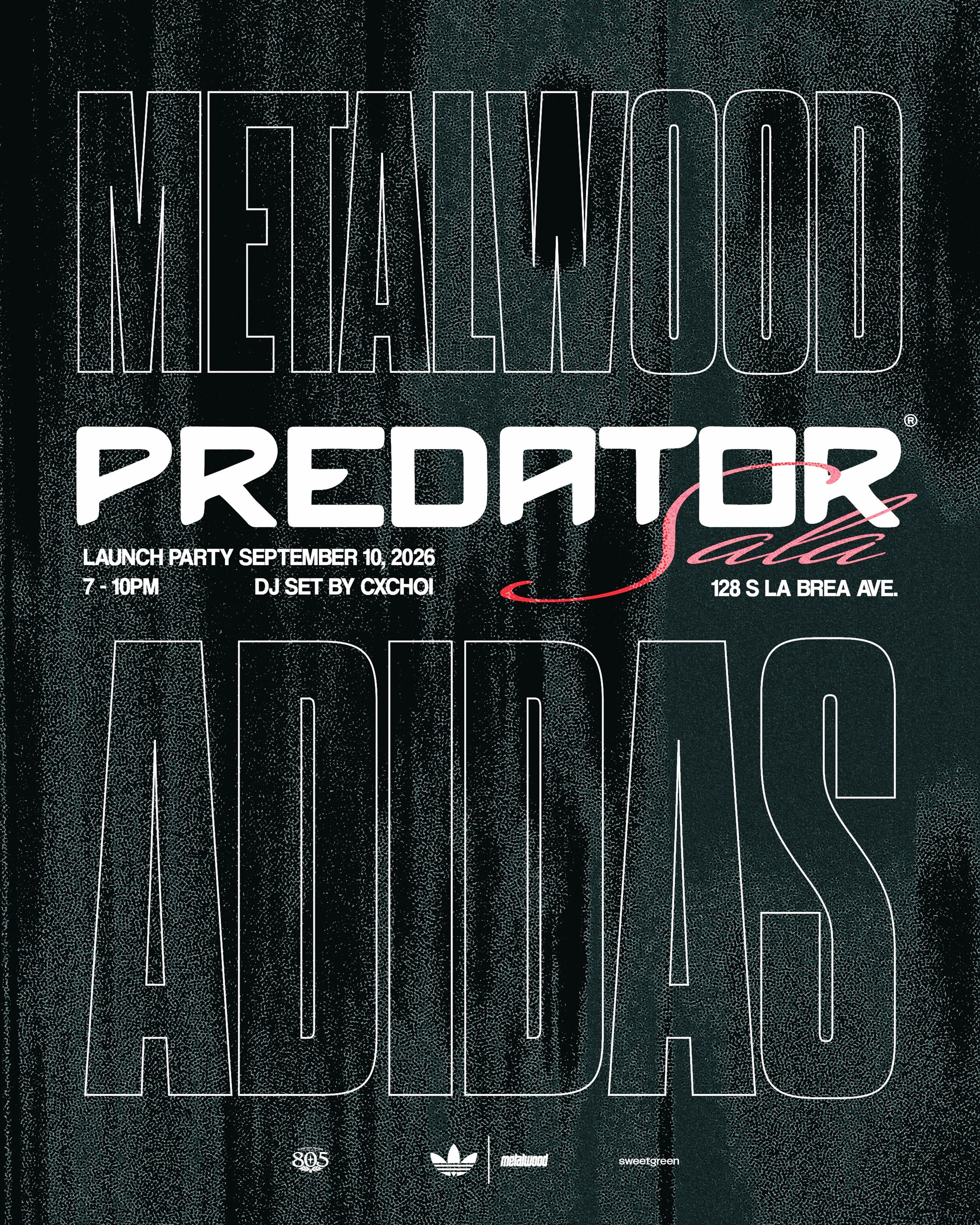 Metalwood and adidas Skateboarding collaboration launch flyer for September 10