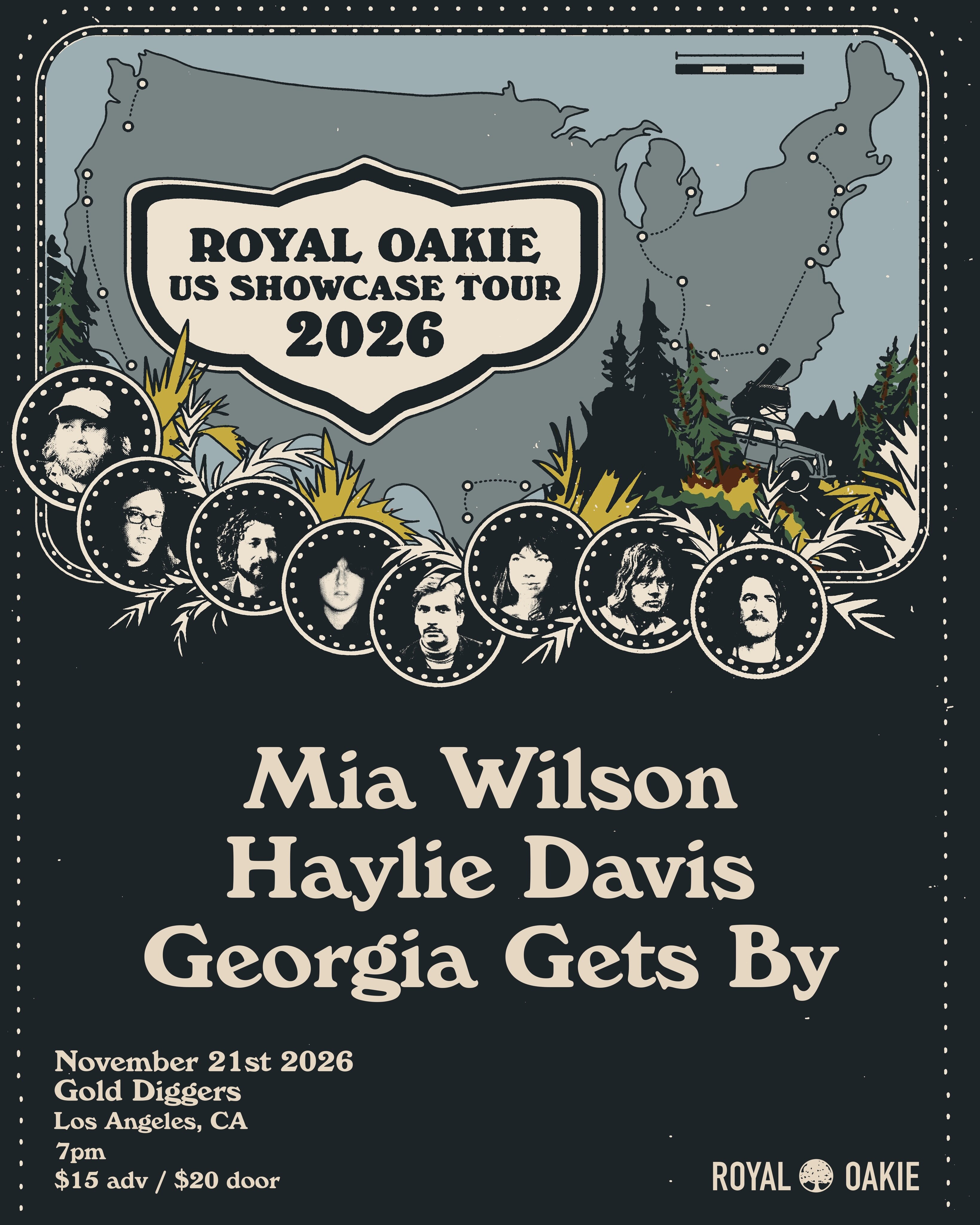 Mia Wilson with Haylie Davis and Georgia Gets By at Gold-Diggers flyer