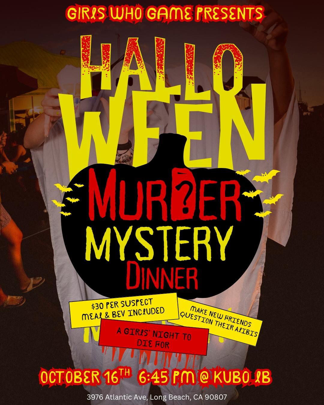 Murder Mystery Dinner official event flyer
