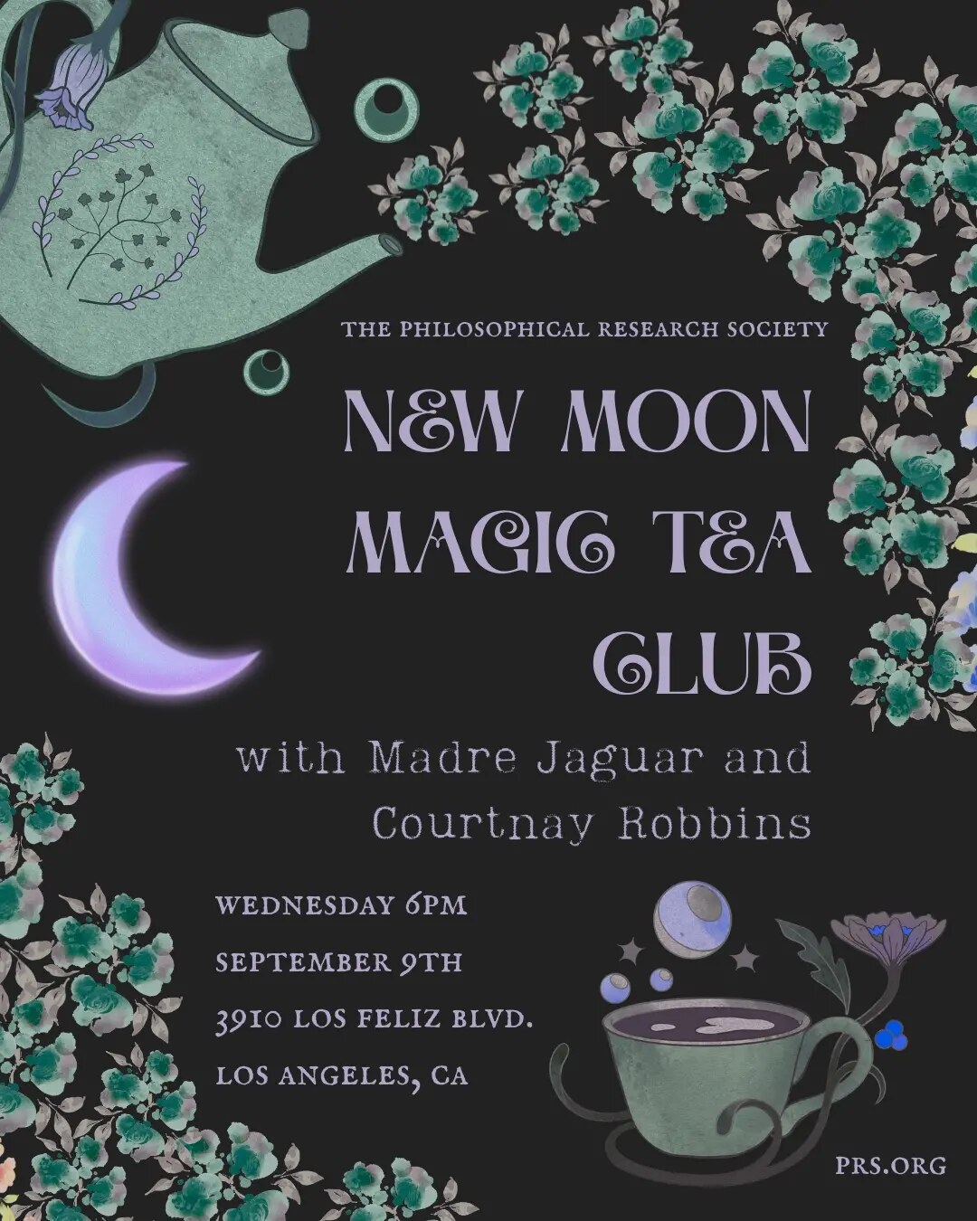 New Moon Magic Tea Club flyer