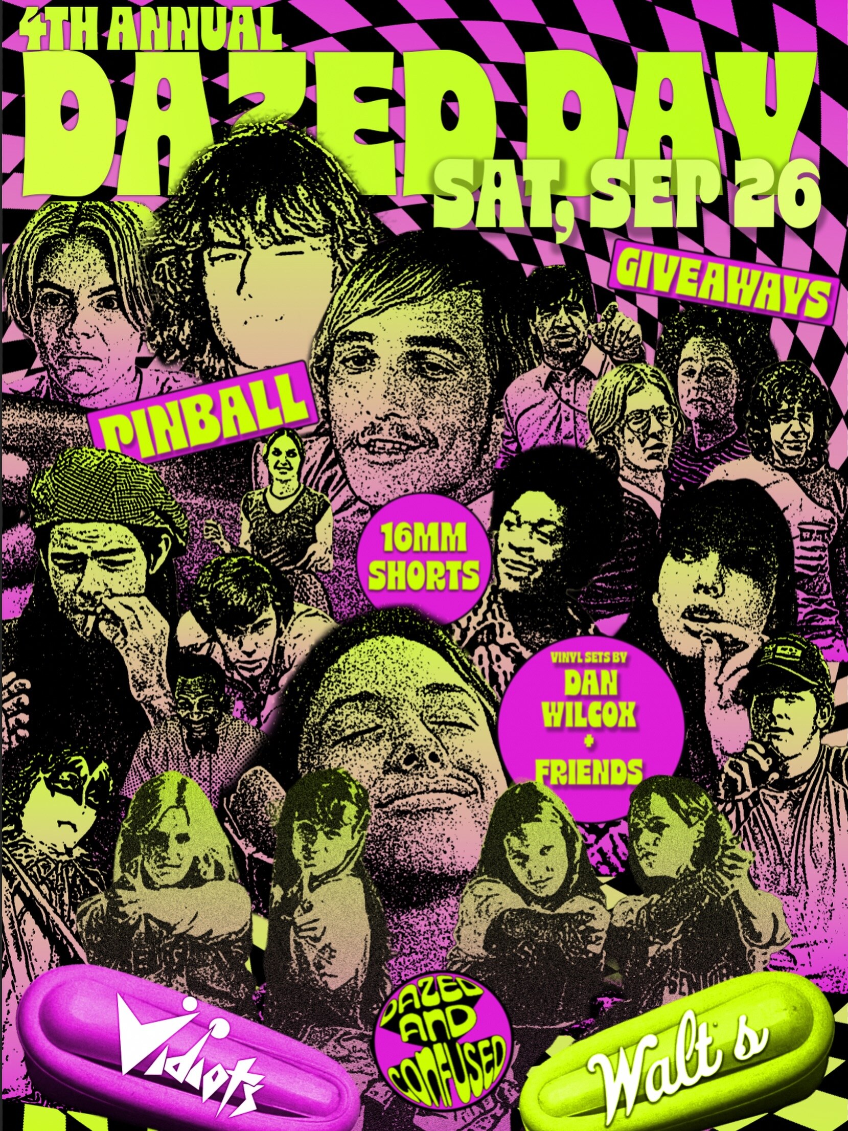 Fourth Annual Dazed Day flyer for Dazed and Confused and Tommy at Vidiots