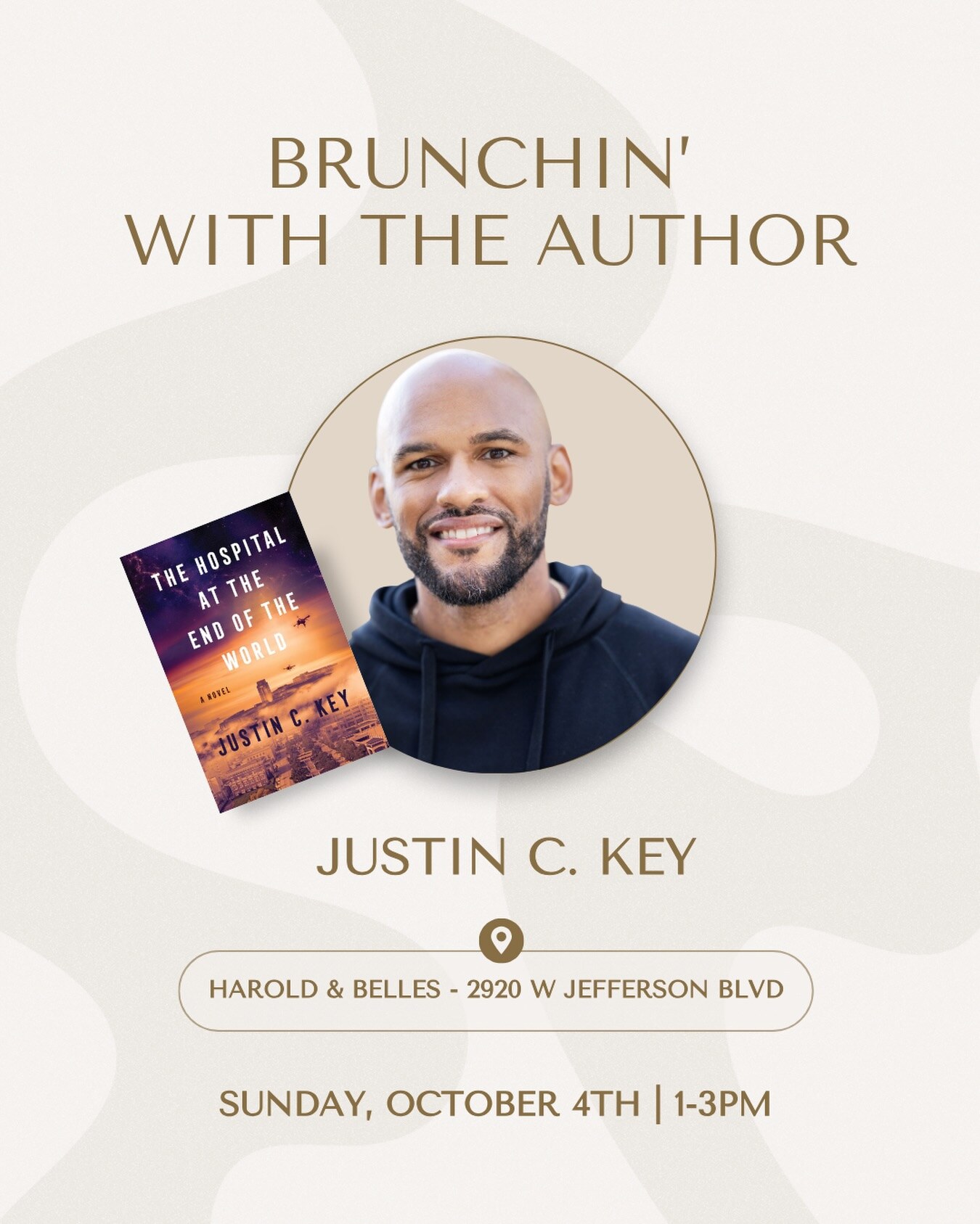 Brunchin with the Author Justin C. Key flyer