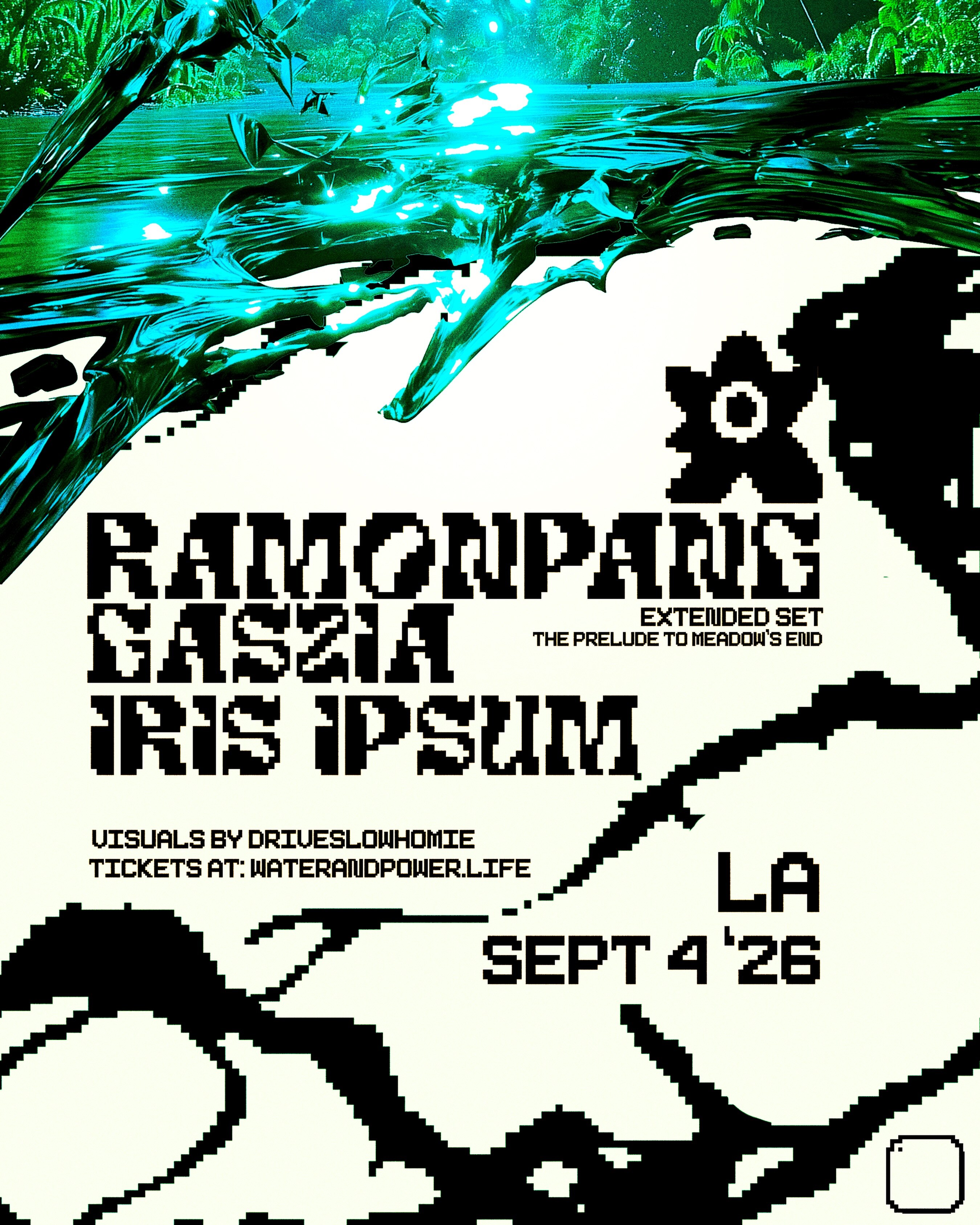 RamonPang, Gaszia and Iris Ipsum flyer for Water & Power on September 4.