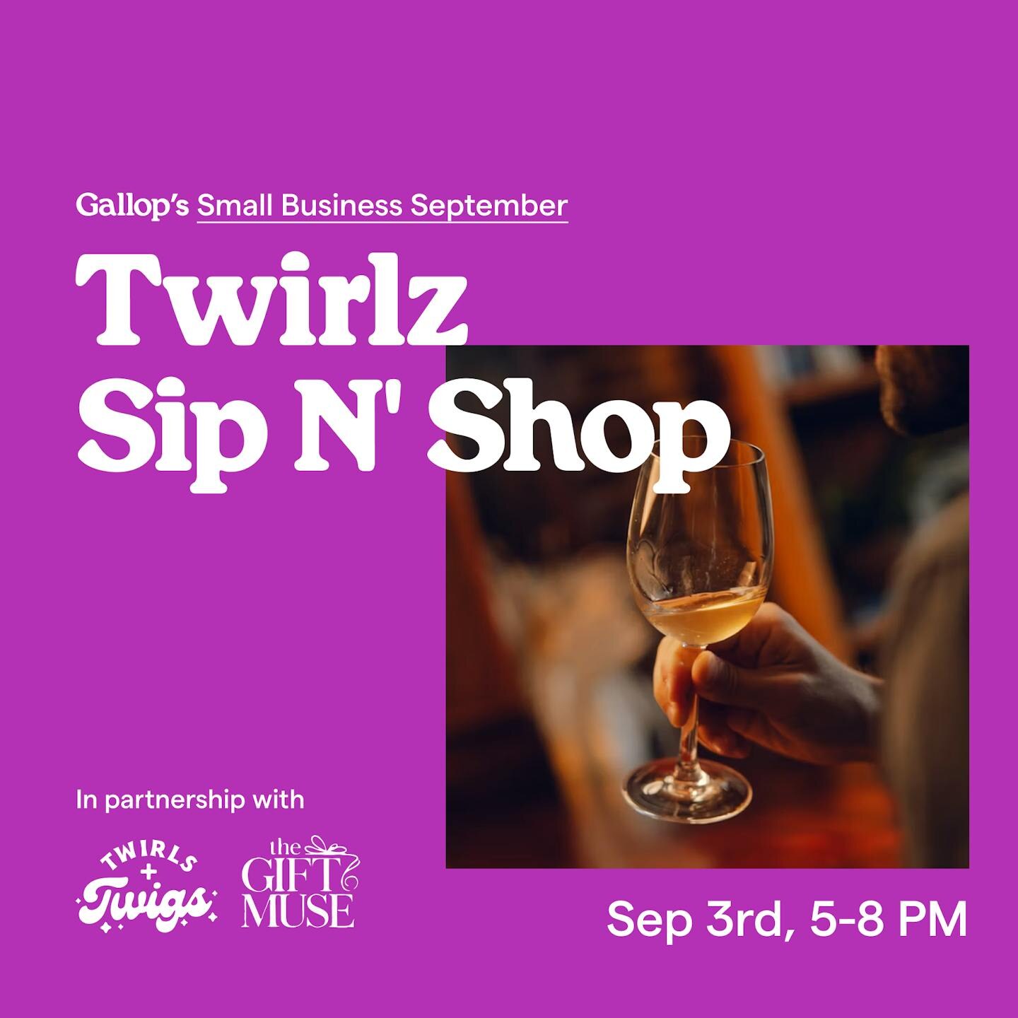 sip n' shop in valley village event artwork