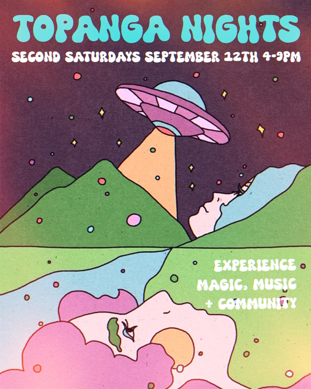 Topanga Nights flyer for September 12