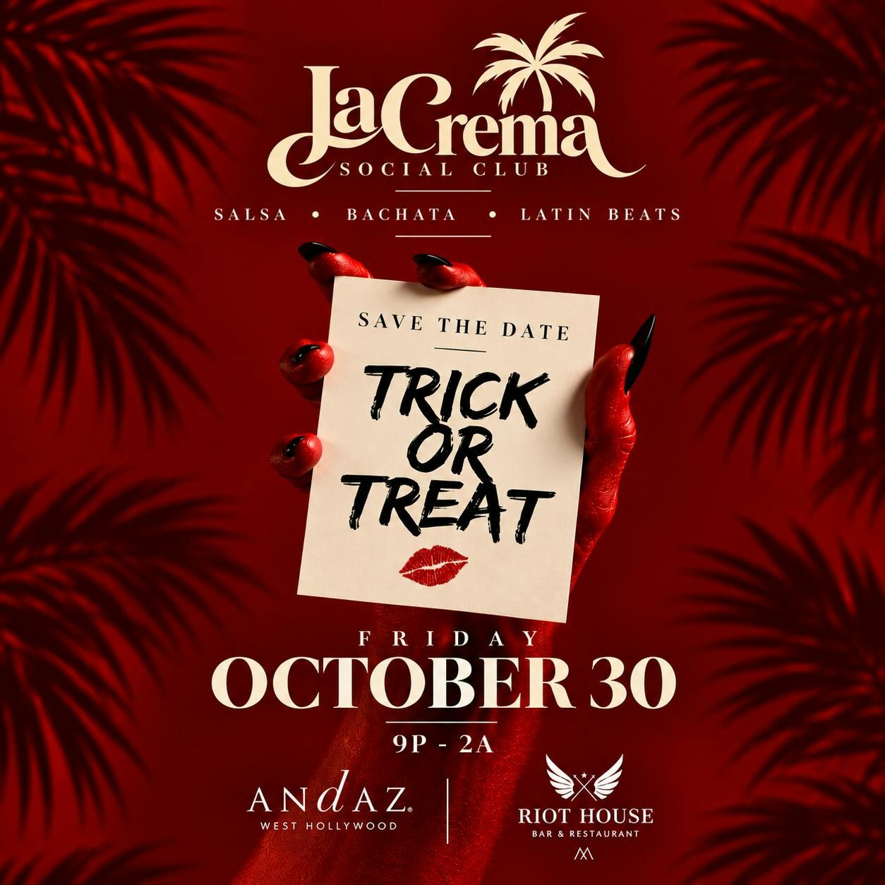 LA CREMA Social Club Halloween Edition 👻 official event flyer
